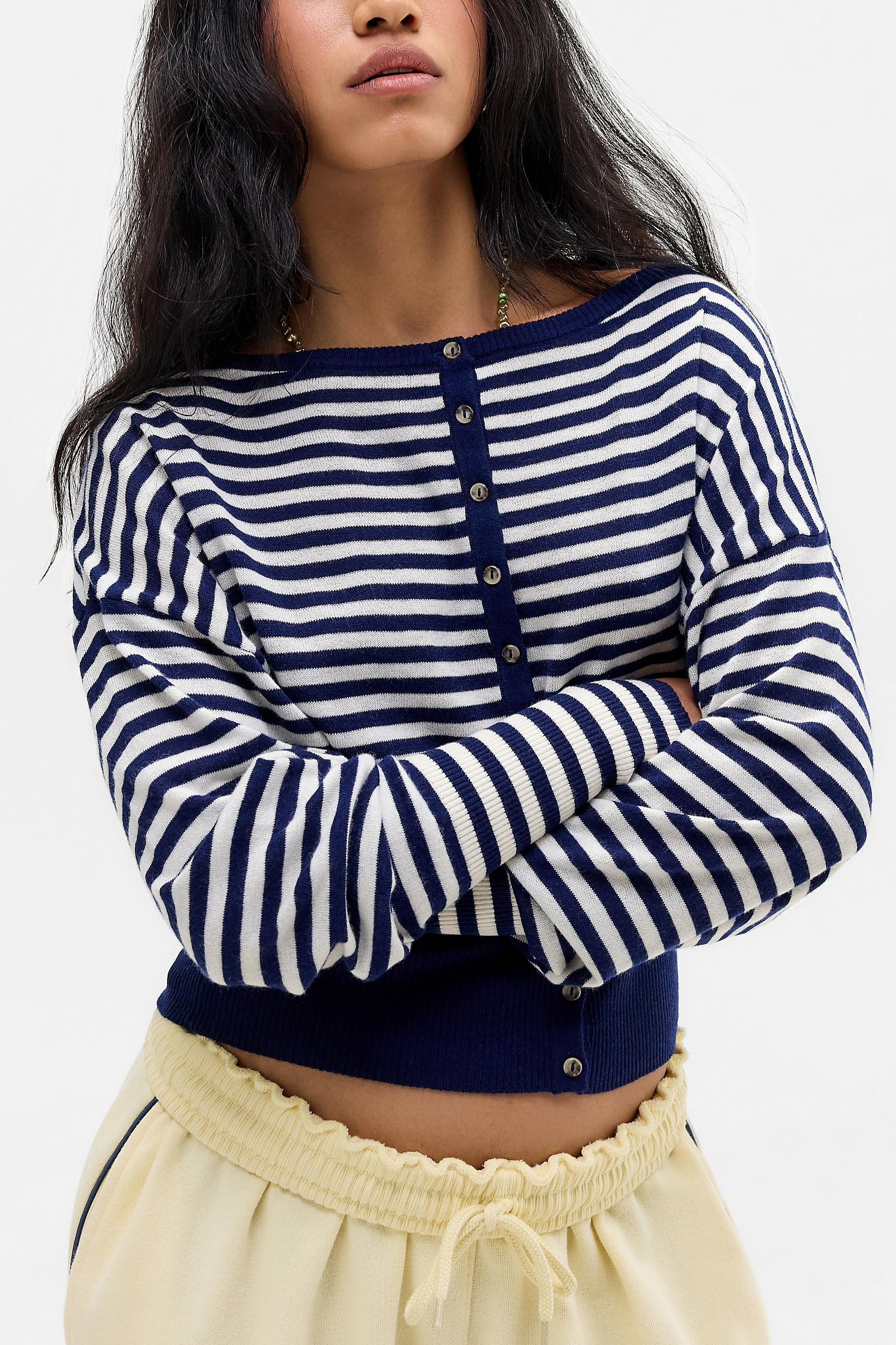 Blue Uo Daley Batwing Cardigan, BL MOTIF, large image number 3