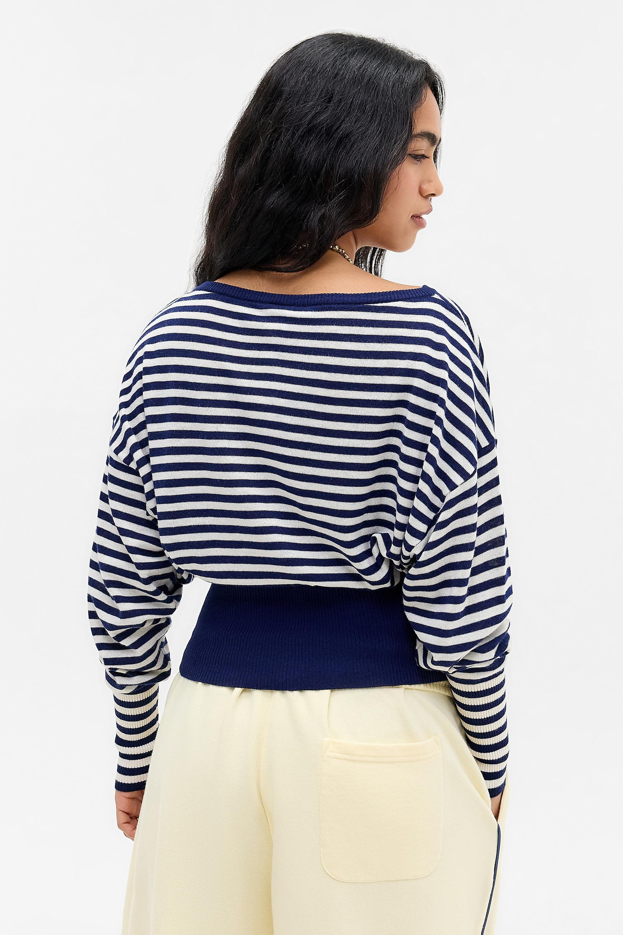 Blue Uo Daley Batwing Cardigan, BL MOTIF, large image number 4