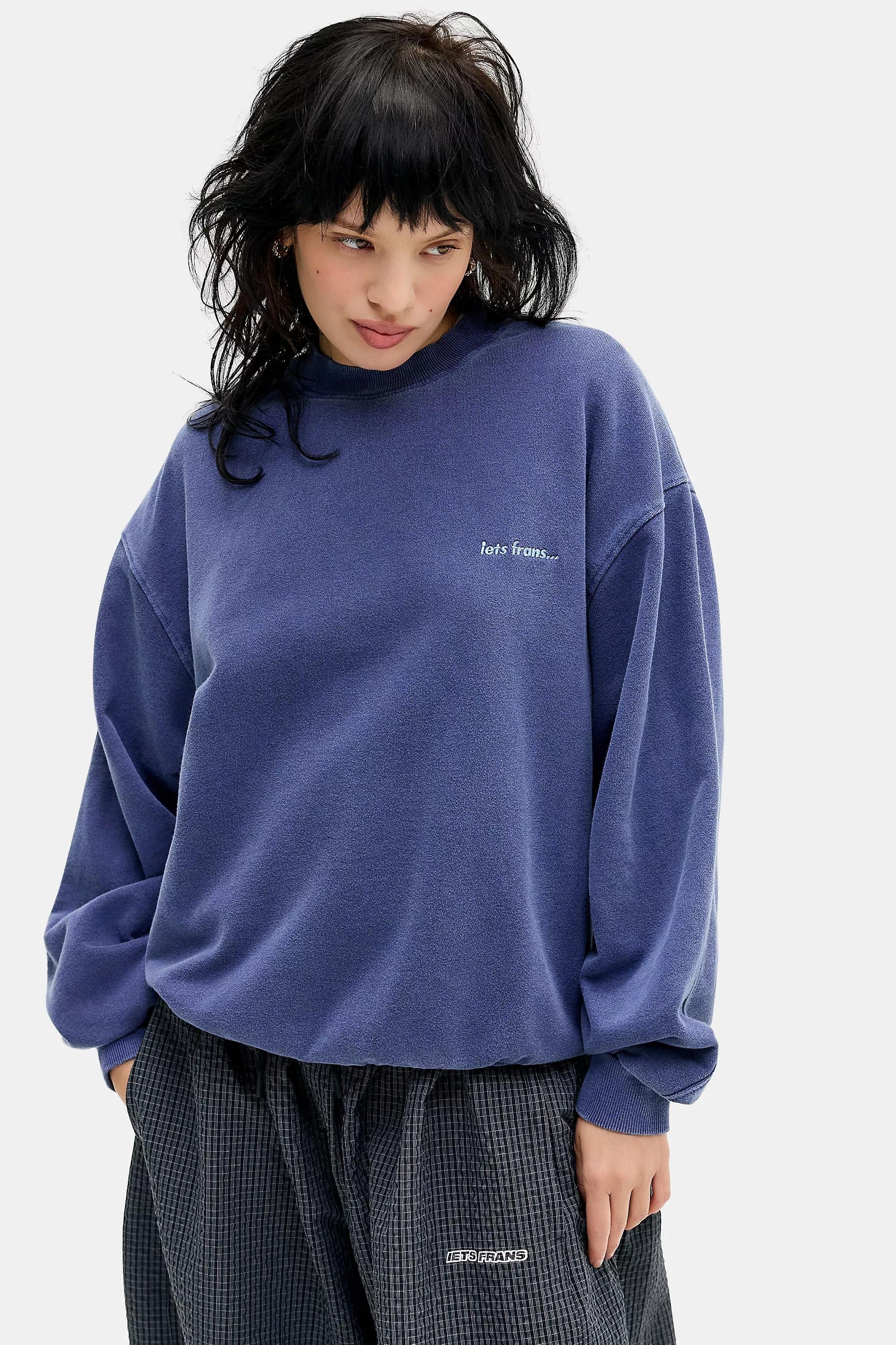 Navy iets frans... Crew Neck Sweatshirt, NAVY, large