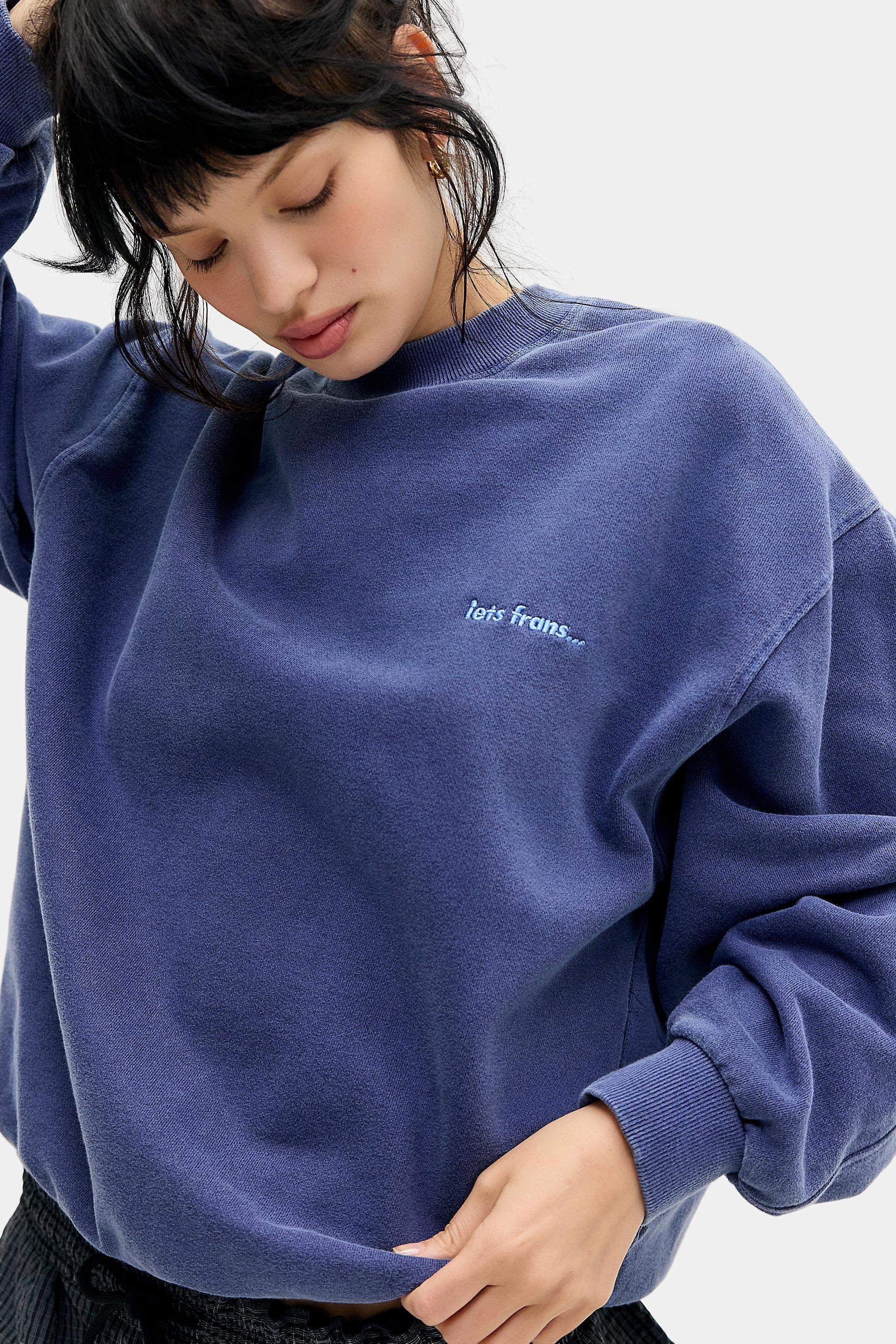 Navy iets frans... Crew Neck Sweatshirt, NAVY, large image number 2