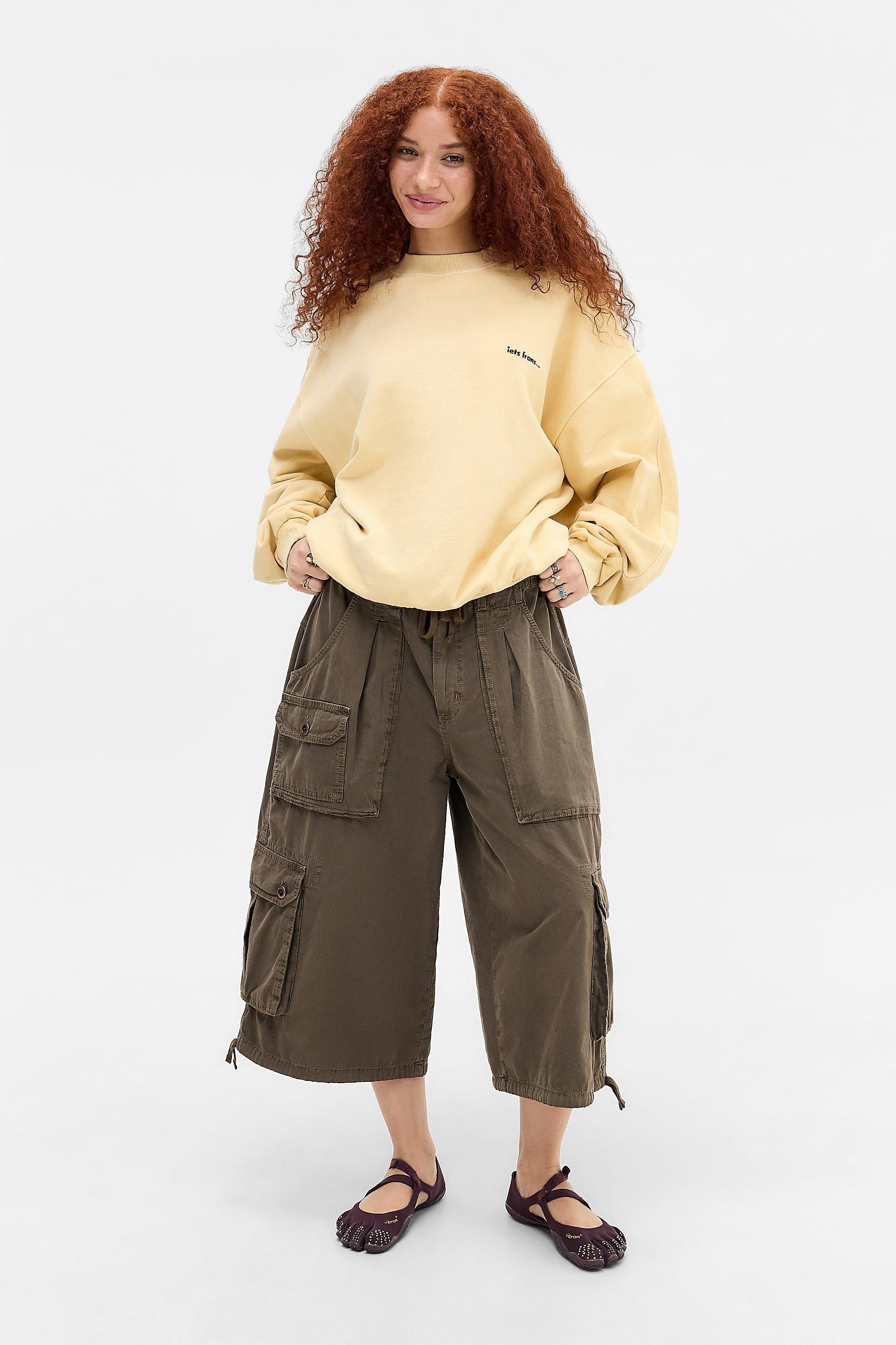 Yellow iets frans... Crew Neck Sweatshirt, YEL, large image number 1