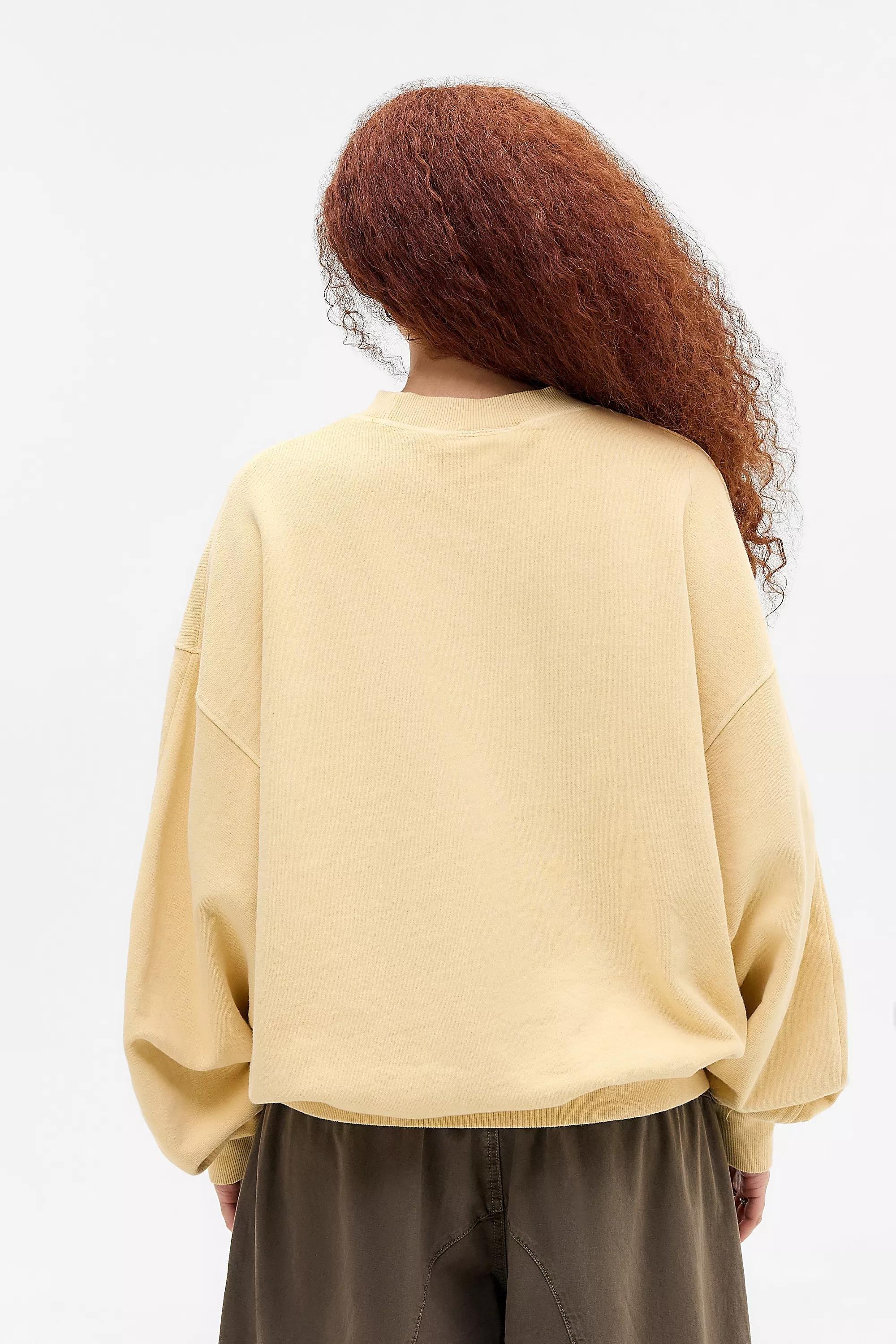 Yellow iets frans... Crew Neck Sweatshirt, YEL, large image number 3
