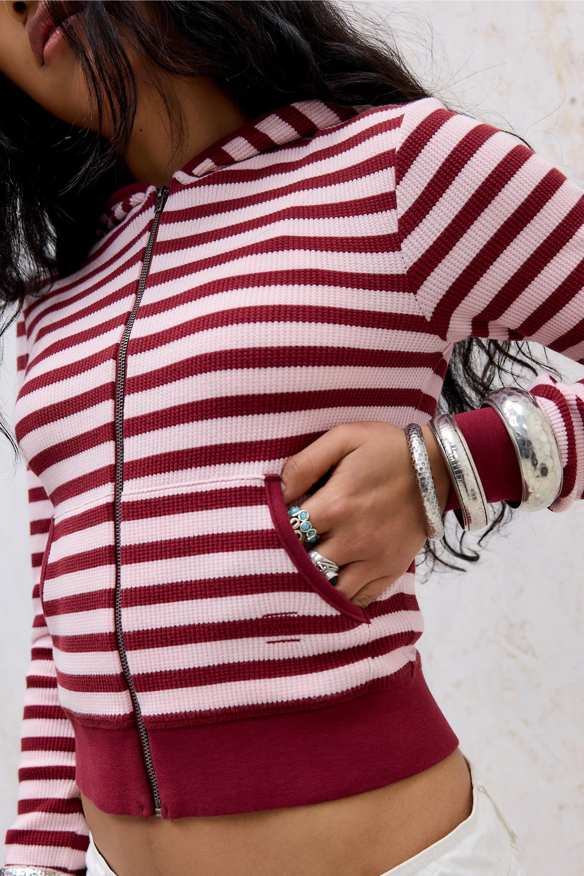Pink Bdg Iris Stripe Hoodie, PINK, medium