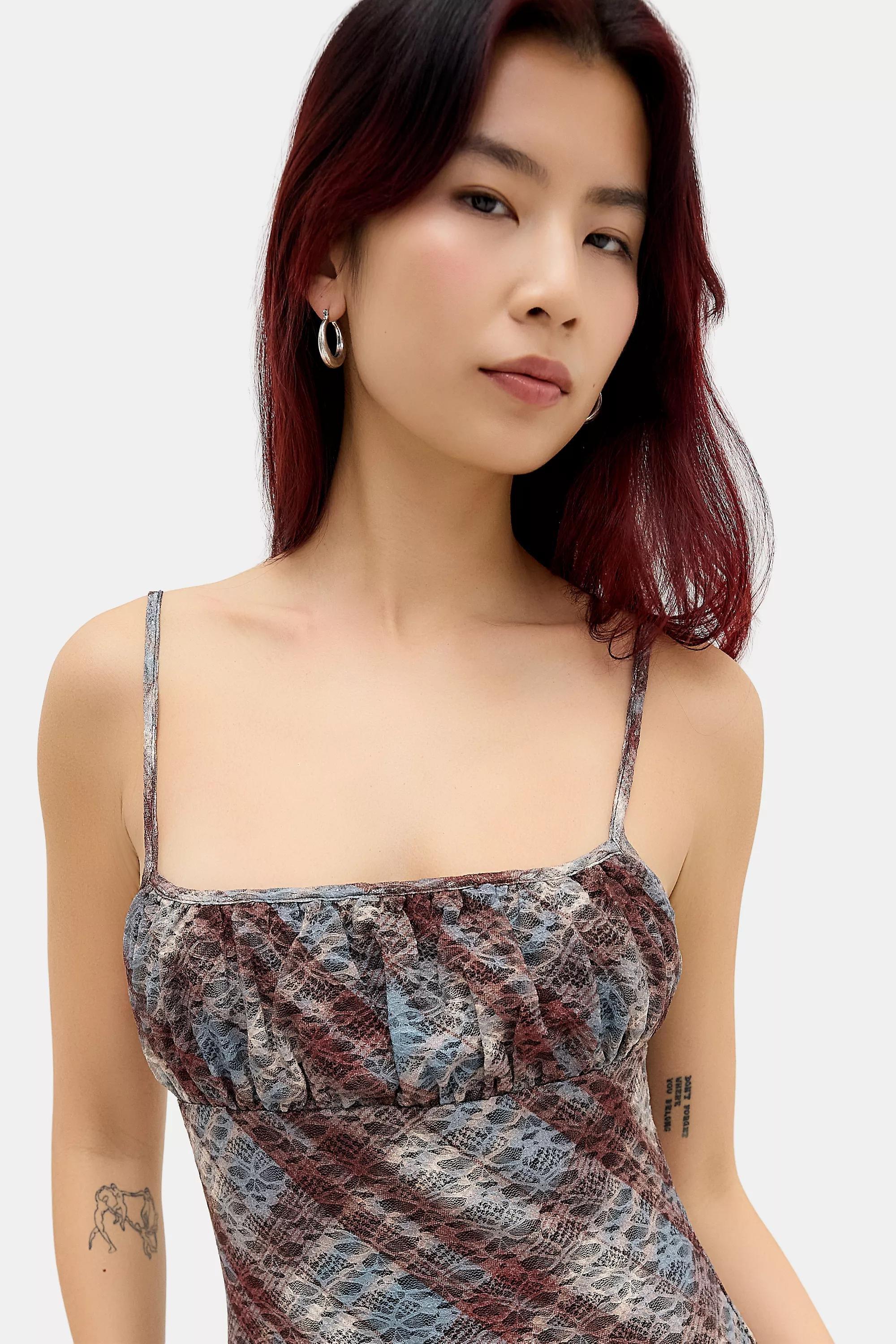Kimchi Blue Bettina Printed Lace Midi Dress, BRN, large image number 1