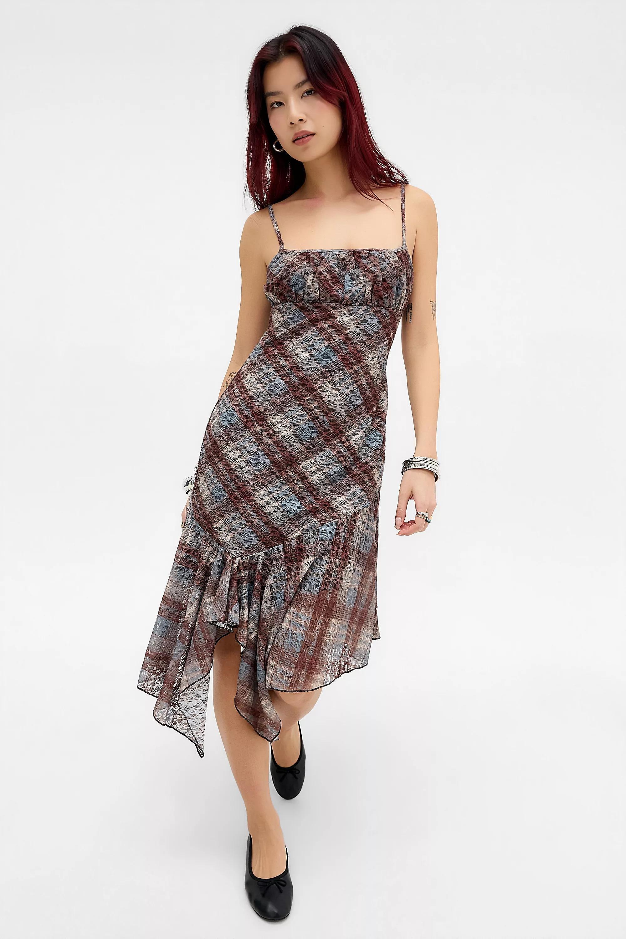 Kimchi Blue Bettina Printed Lace Midi Dress, BRN, large image number 2