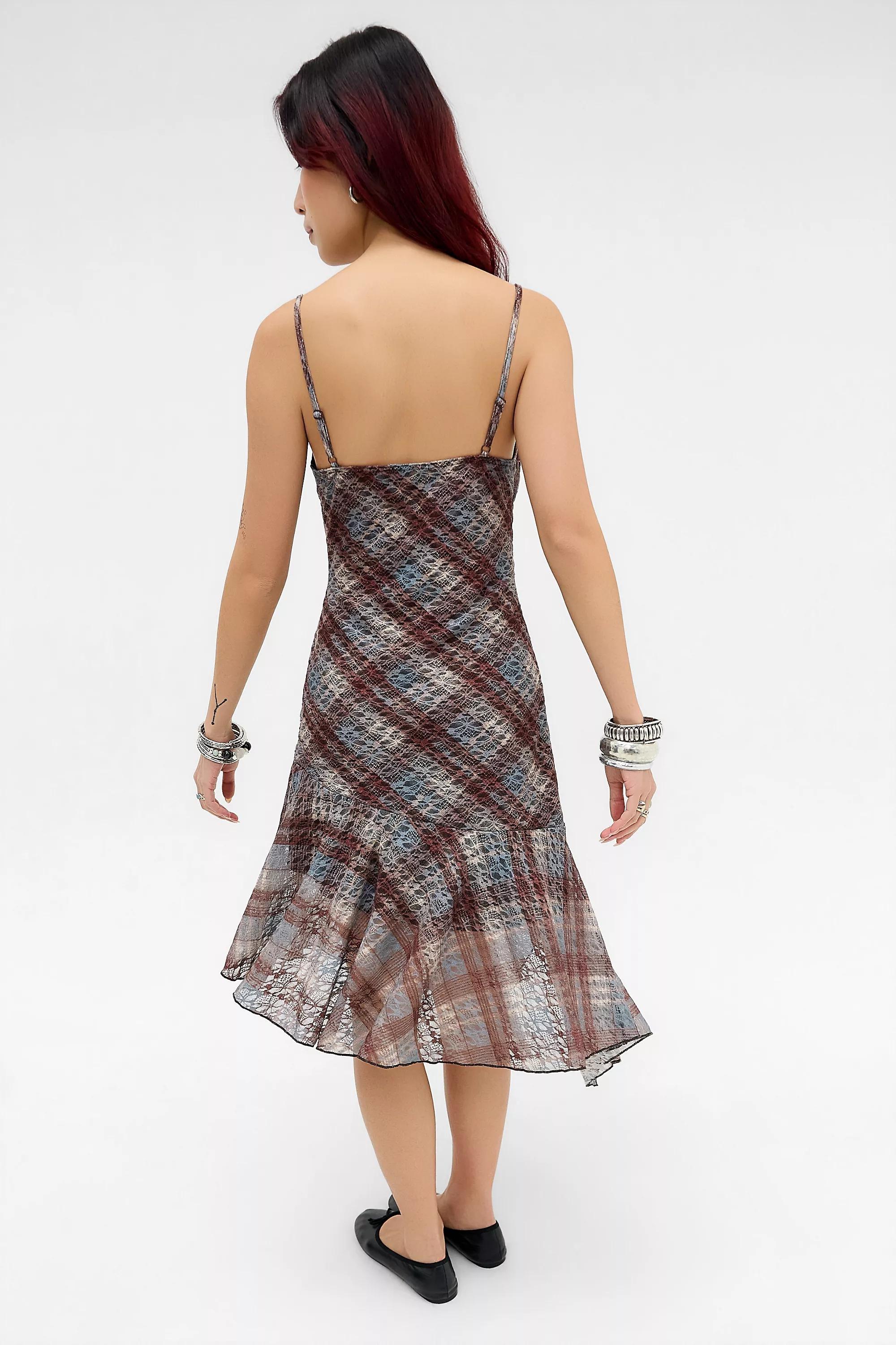Kimchi Blue Bettina Printed Lace Midi Dress, BRN, large image number 3