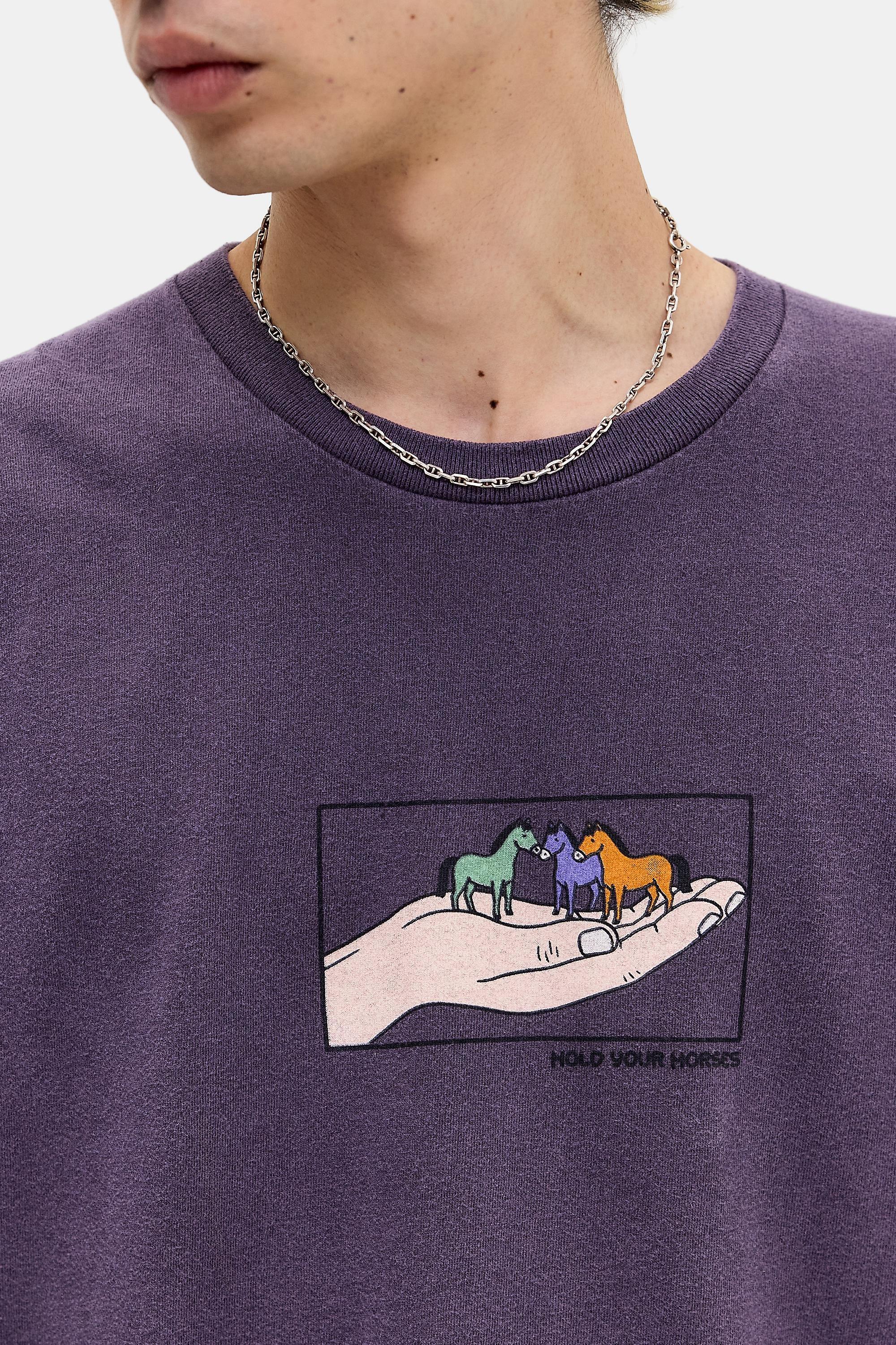 Purple Uo Purple Hold Your Horses T-Shirt, PURP, large image number 2