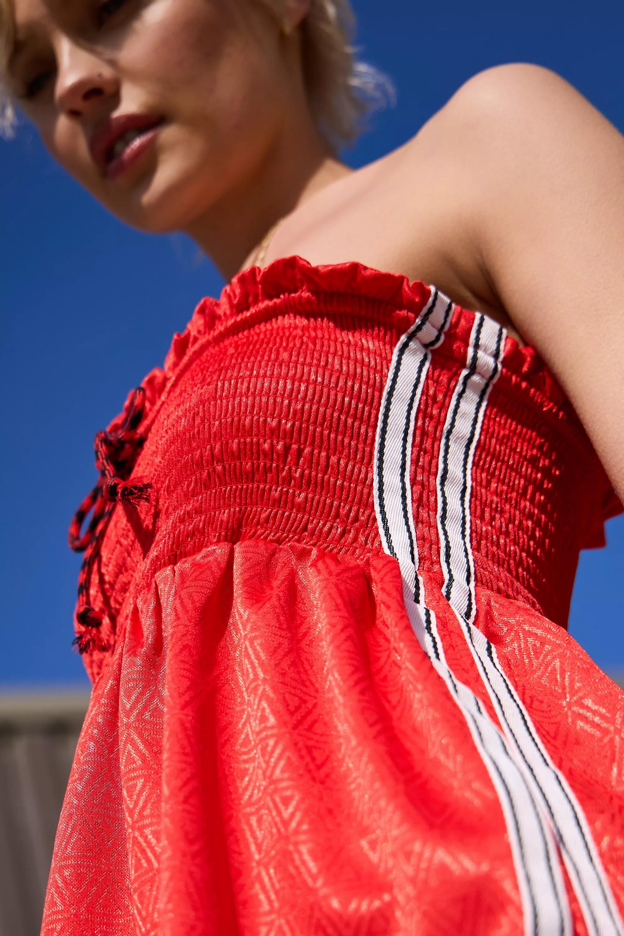 RED BDG Offside Strapless Top, RED, large image number 2