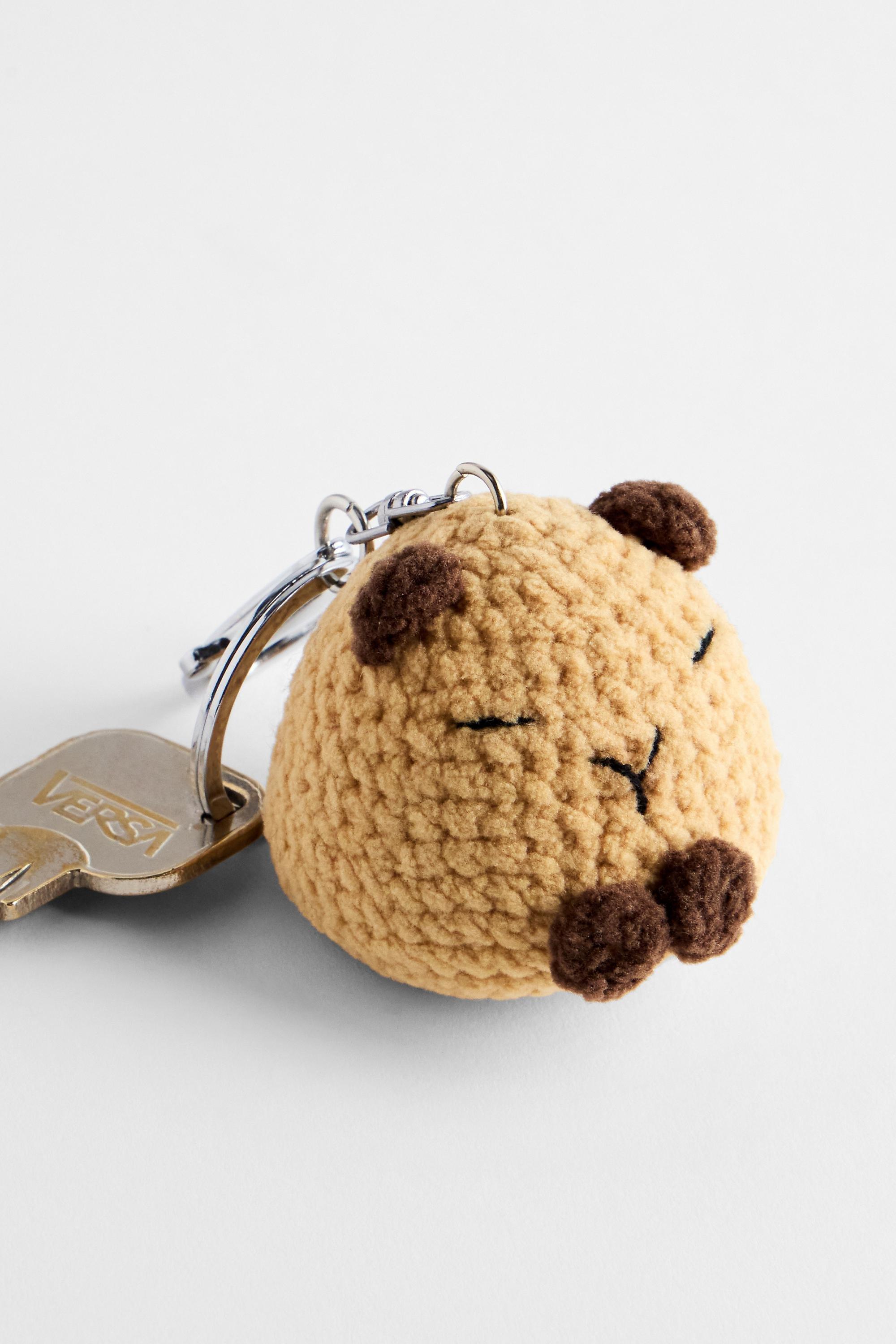 Brown Uo Capybara Keyring, BRN, medium