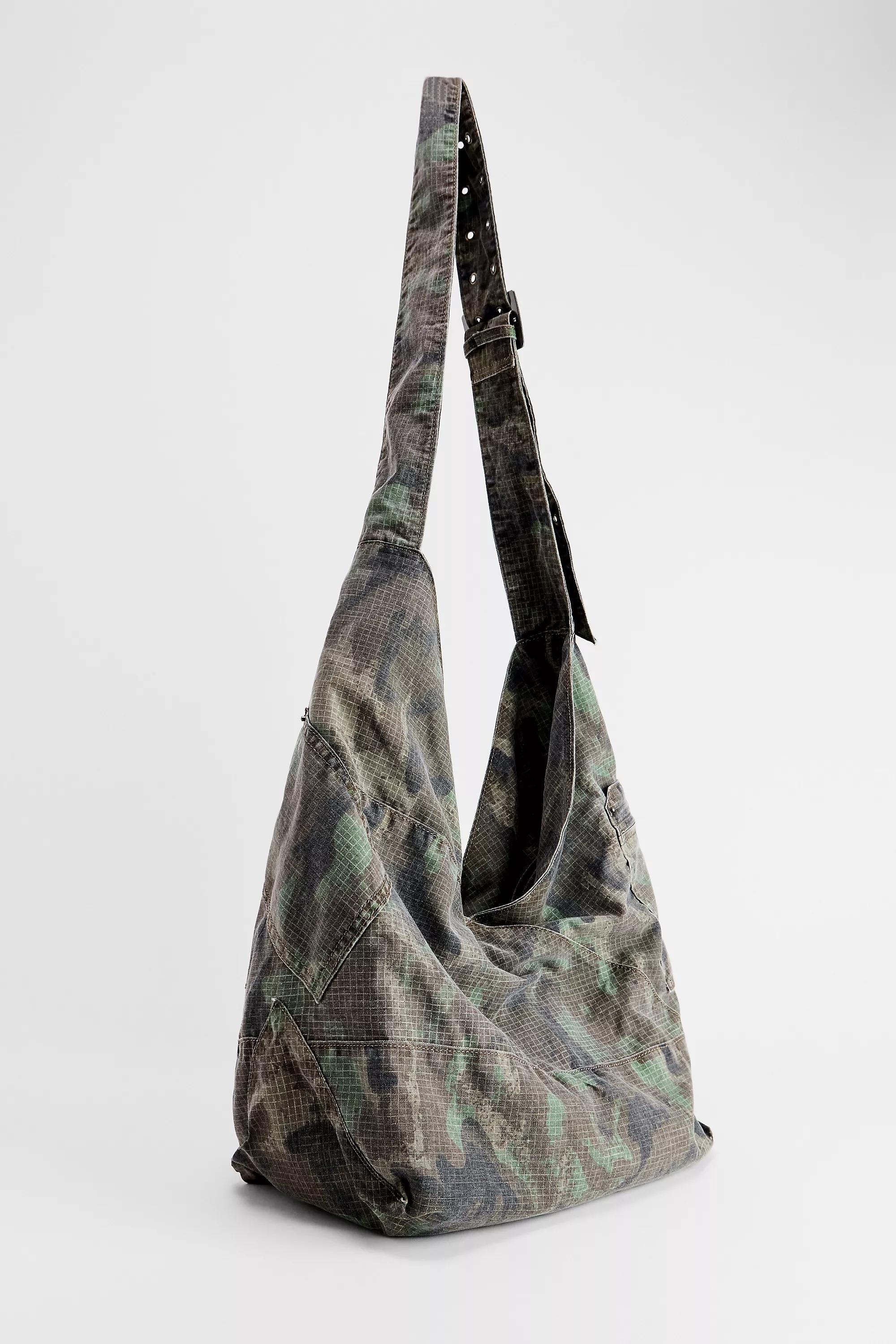 Khaki Bdg Penny Camo Sling Bag, KHAKI, medium