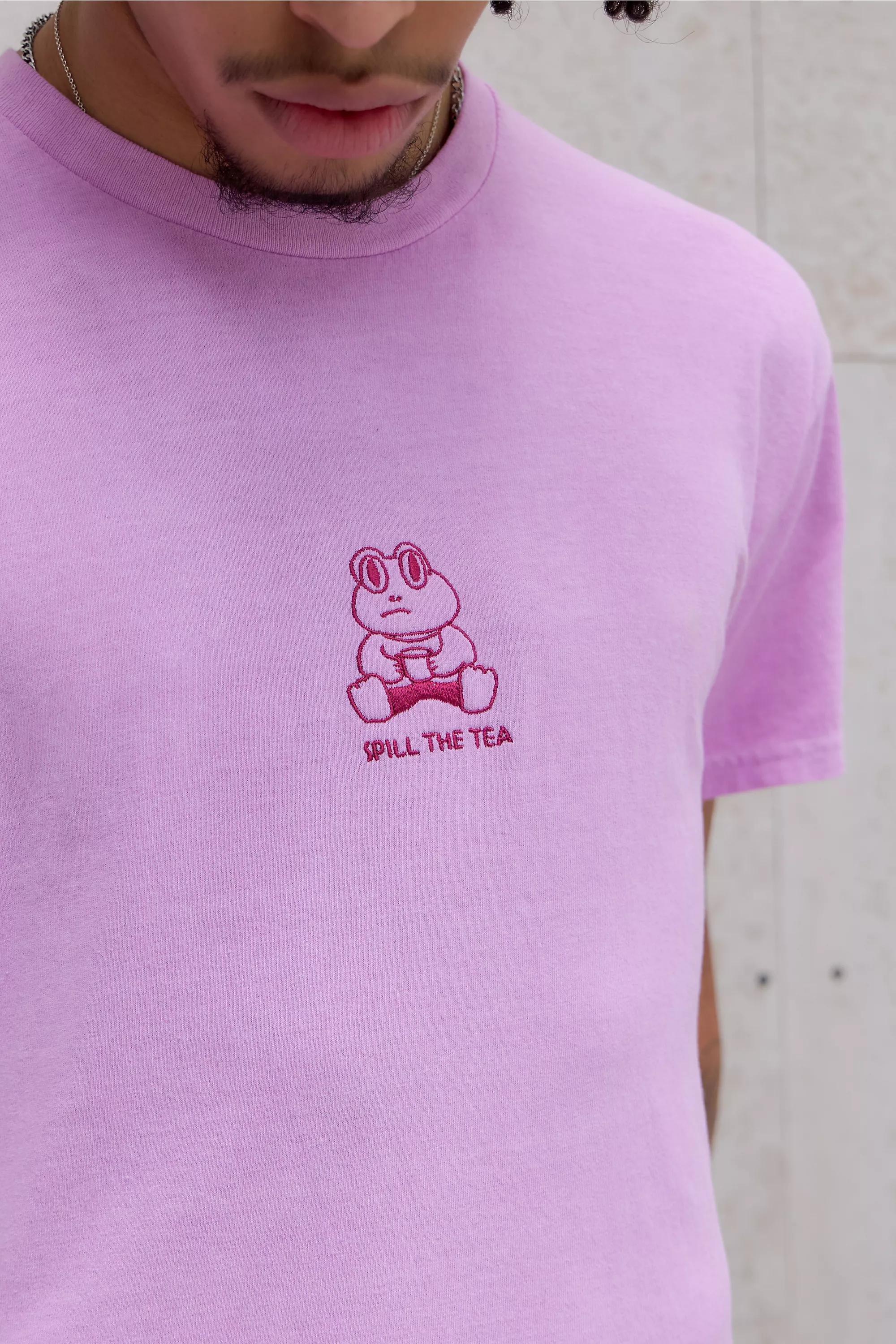 Pink Uo Pink Spill The Tea T-Shirt, PINK, large image number 2