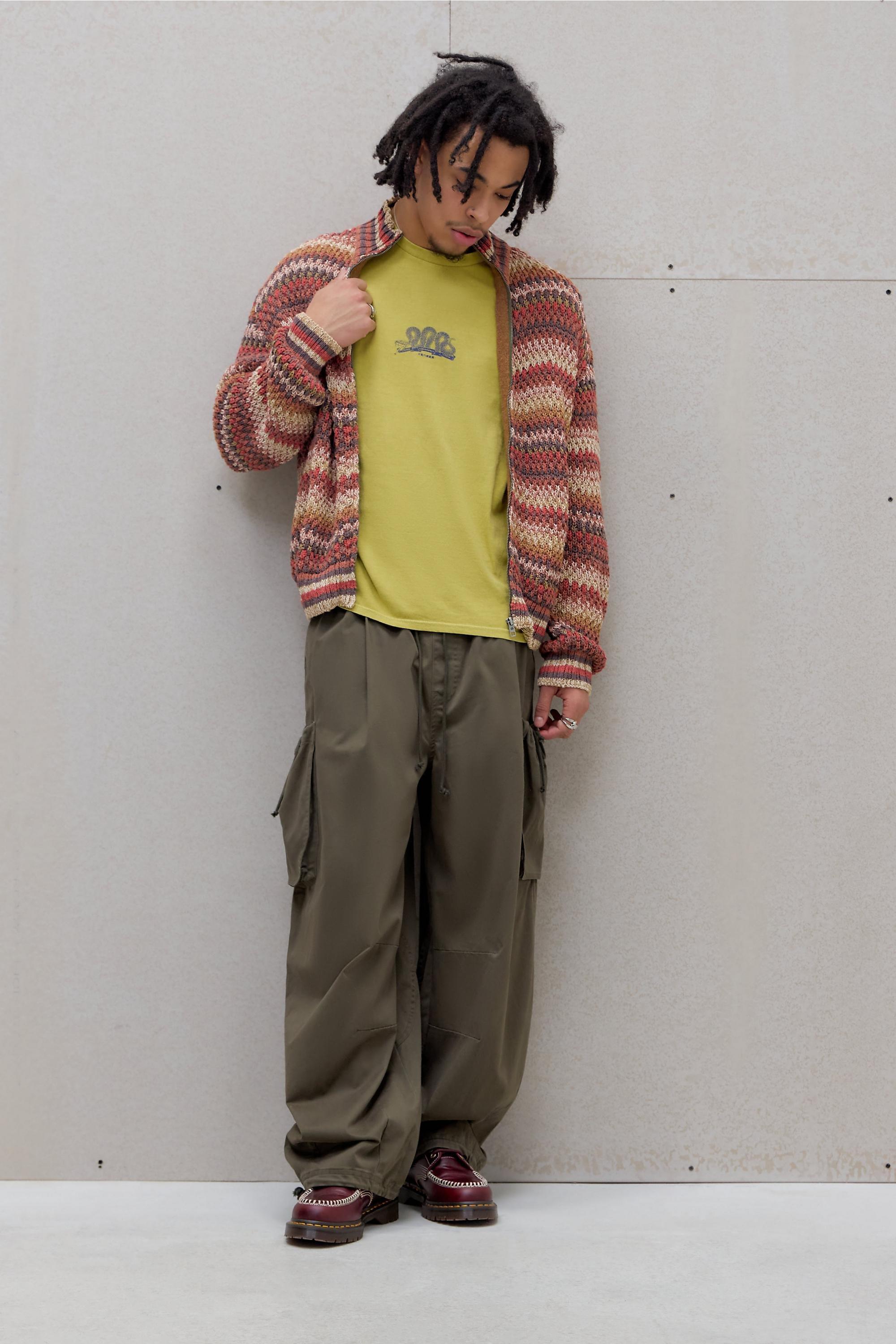 Yellow Uo Lime Snake Grunge T-Shirt, LIM, large image number 1