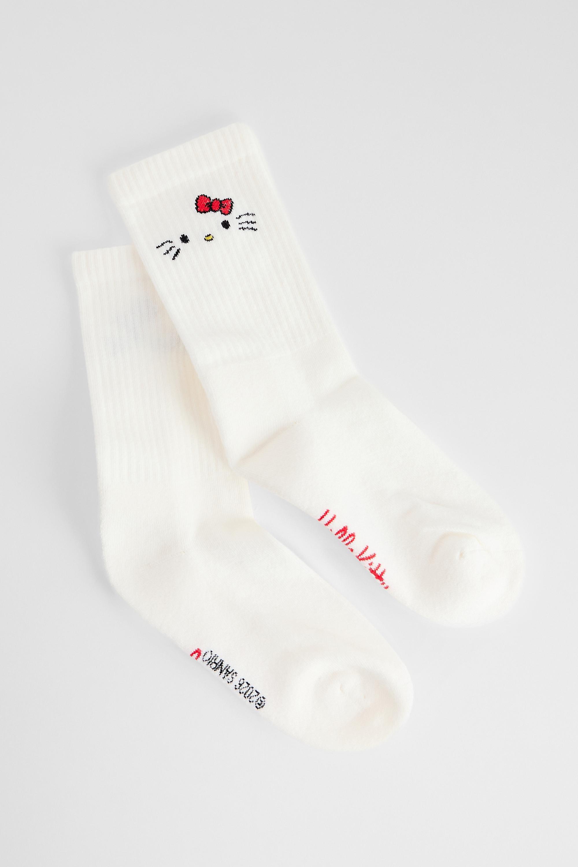 White Out From Under Hello Kitty Sports Socks, WHT, large image number 0
