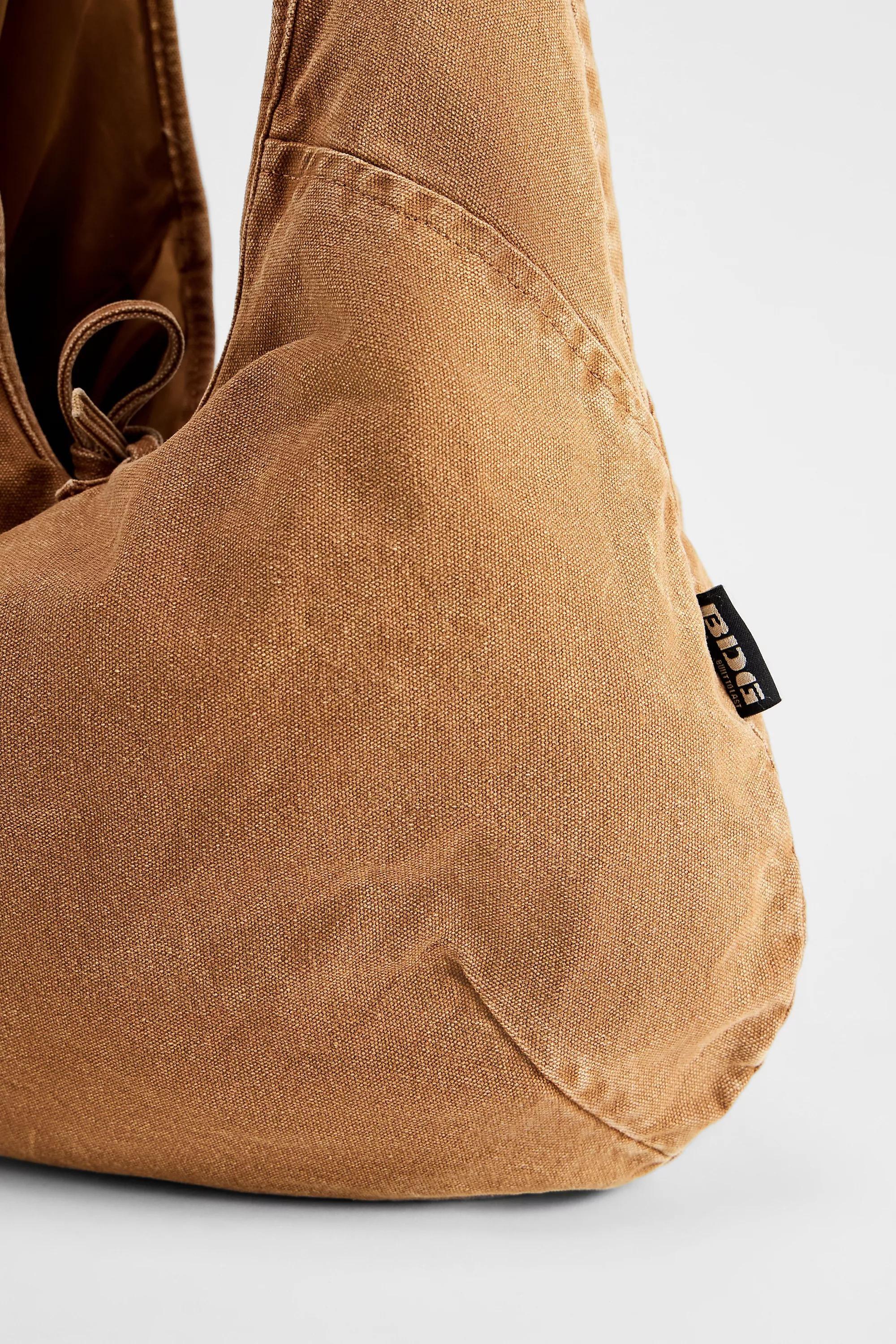 Brown Uo Flo Washed Canvas Tote Bag, BRN, large image number 3