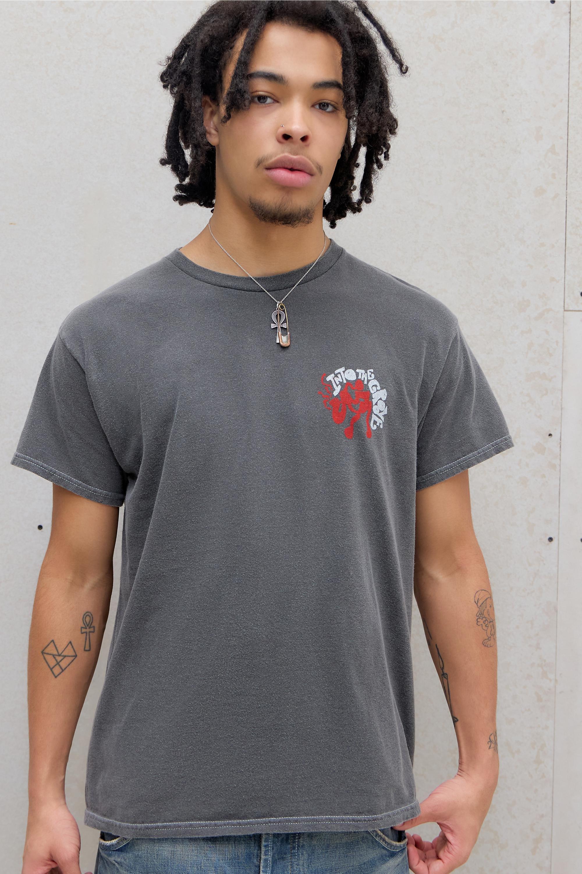 Black Uo Washed Into The Groove T-Shirt, BLK, large image number 3
