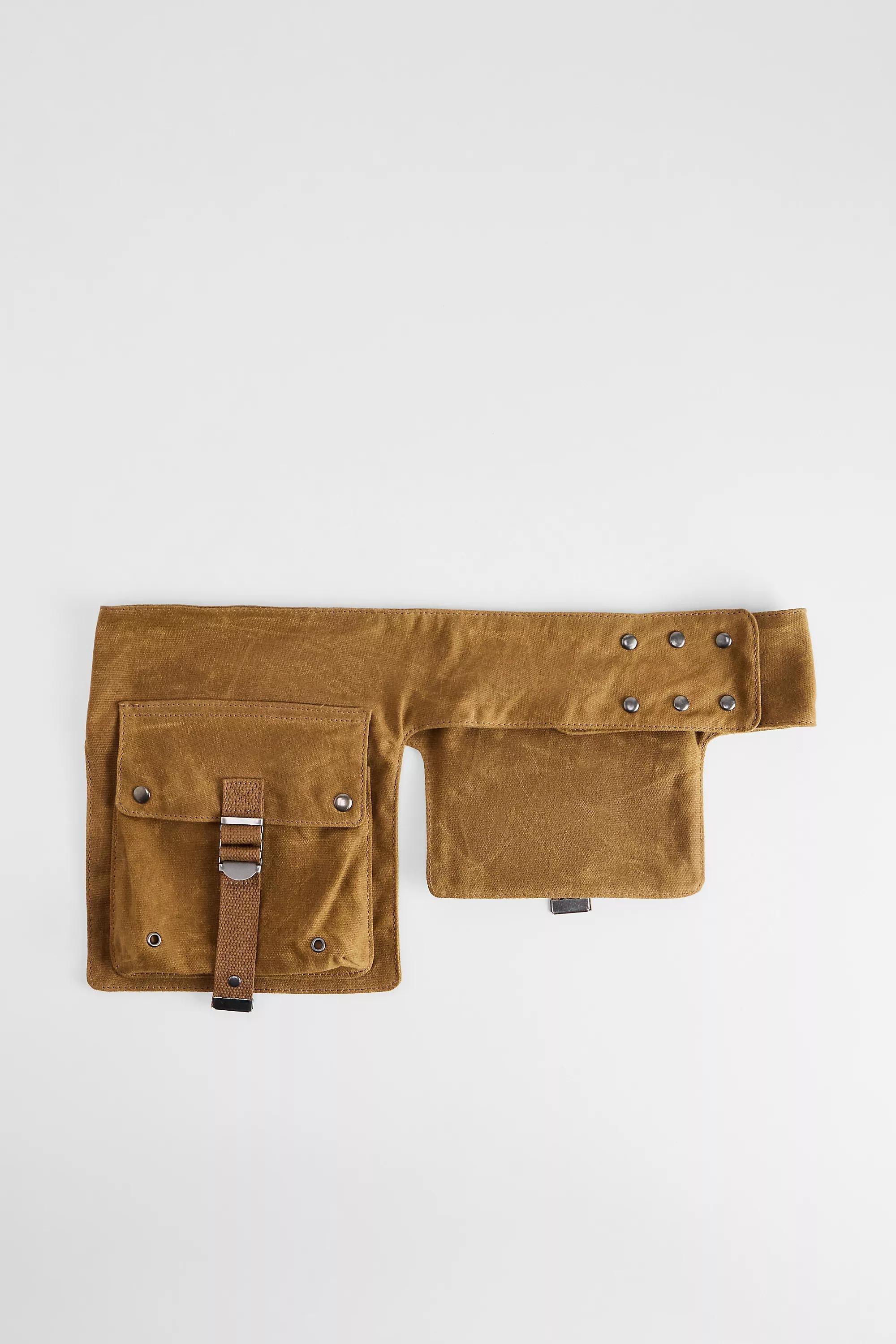 Beige Bdg Utility Canvas Belt Bag, SND, large image number 2