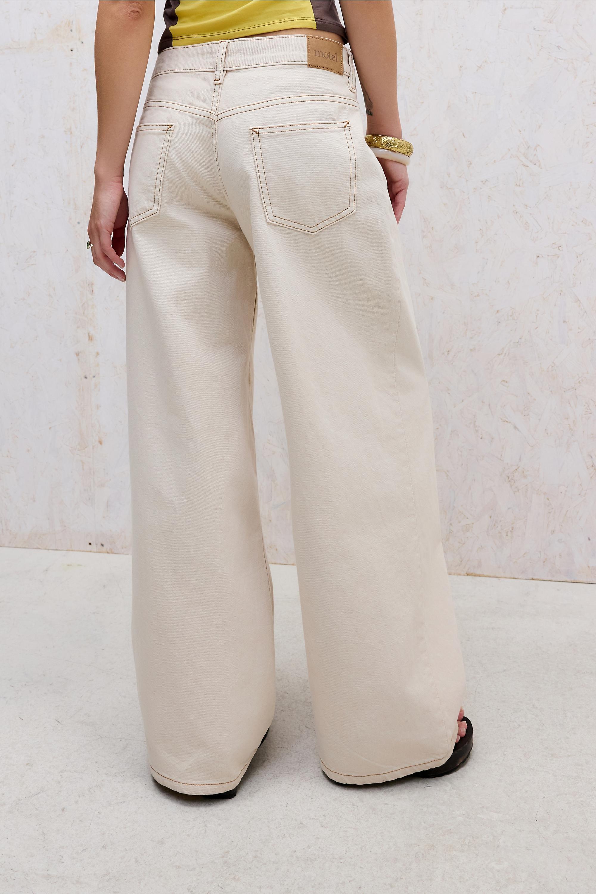Cream Motel Off-White Low Rise Roomy Jeans, A301_0879, large image number 3