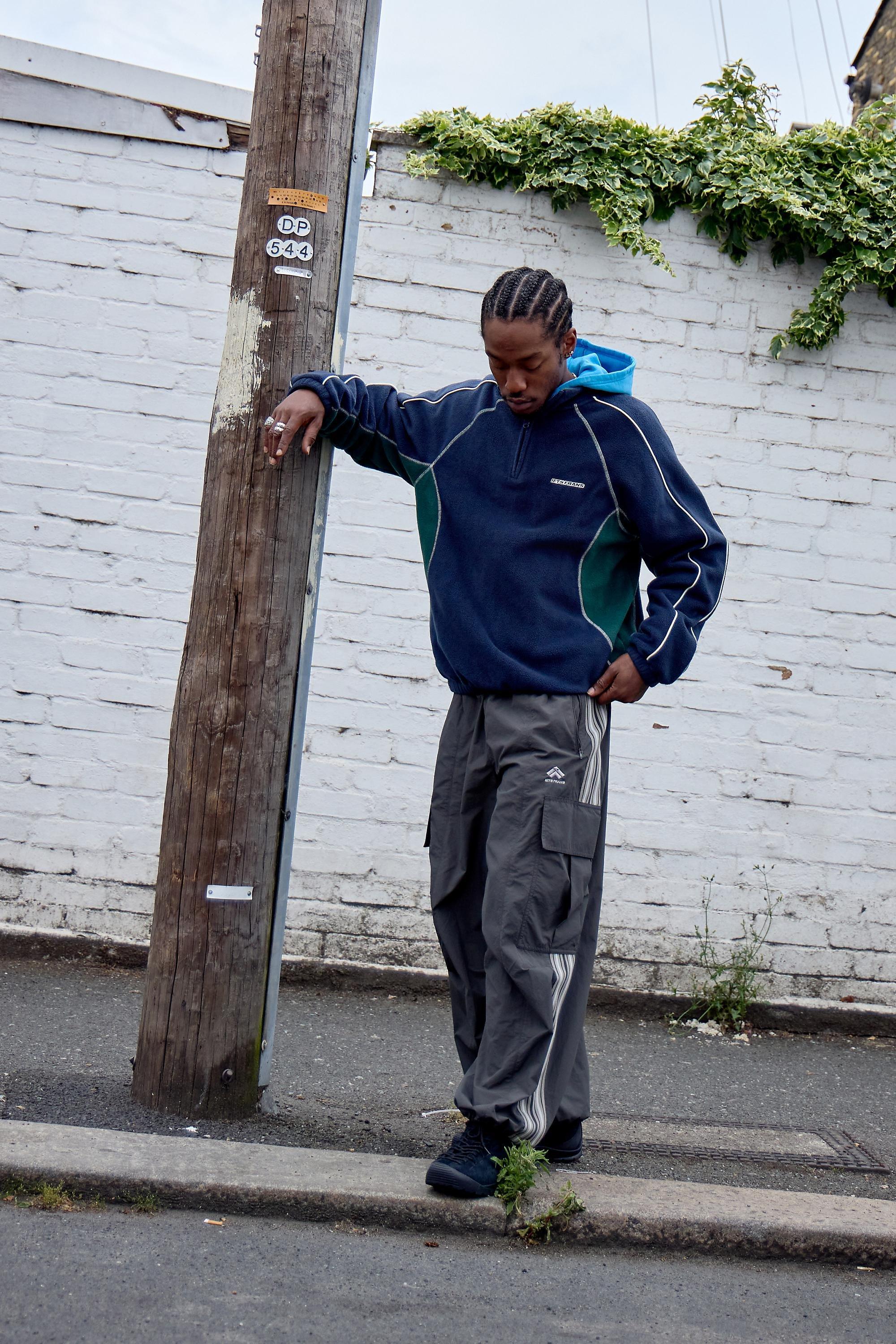 Blue iets frans... Navy & Green Panel Fleece, NAVY, large image number 1