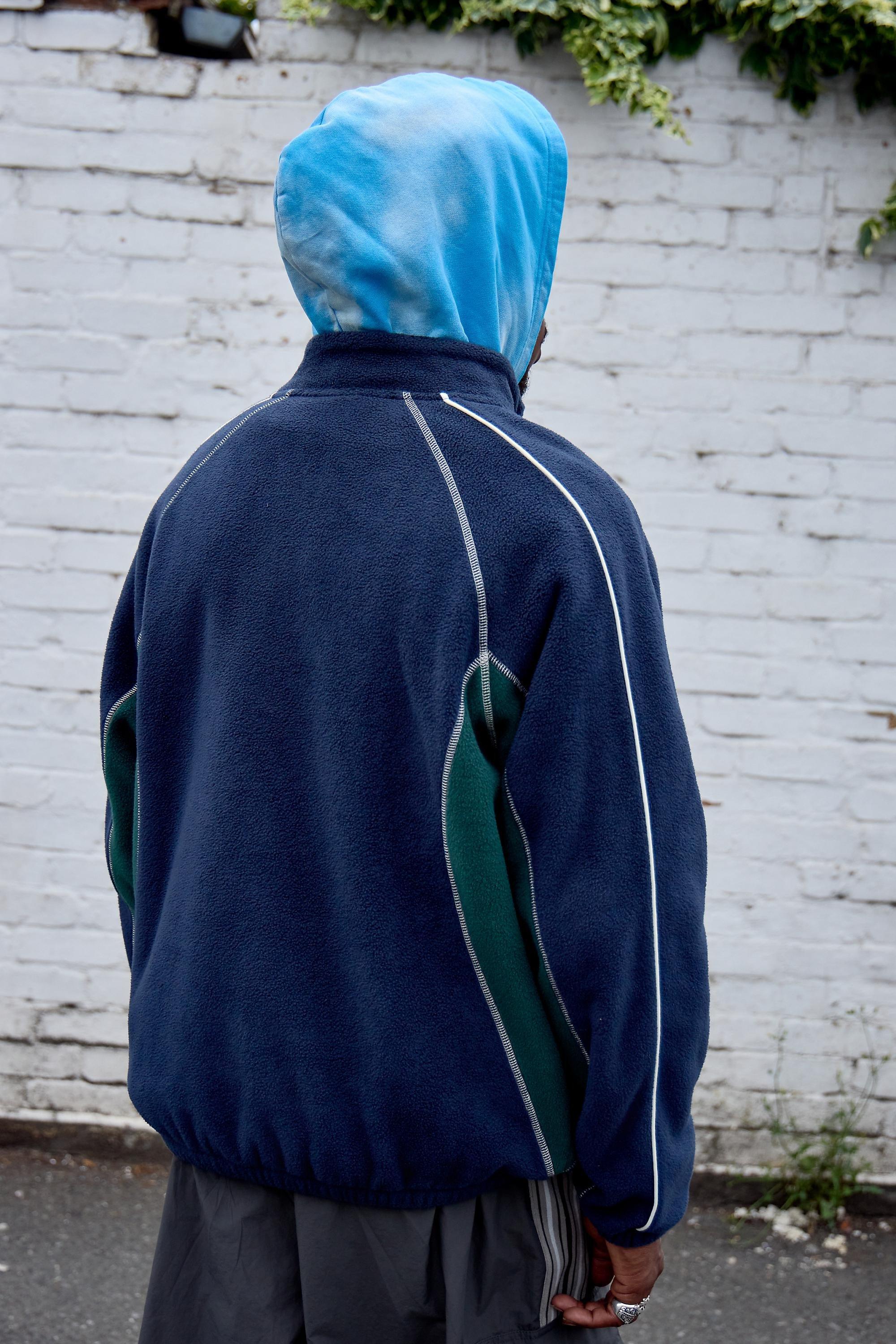Blue iets frans... Navy & Green Panel Fleece, NAVY, large image number 2
