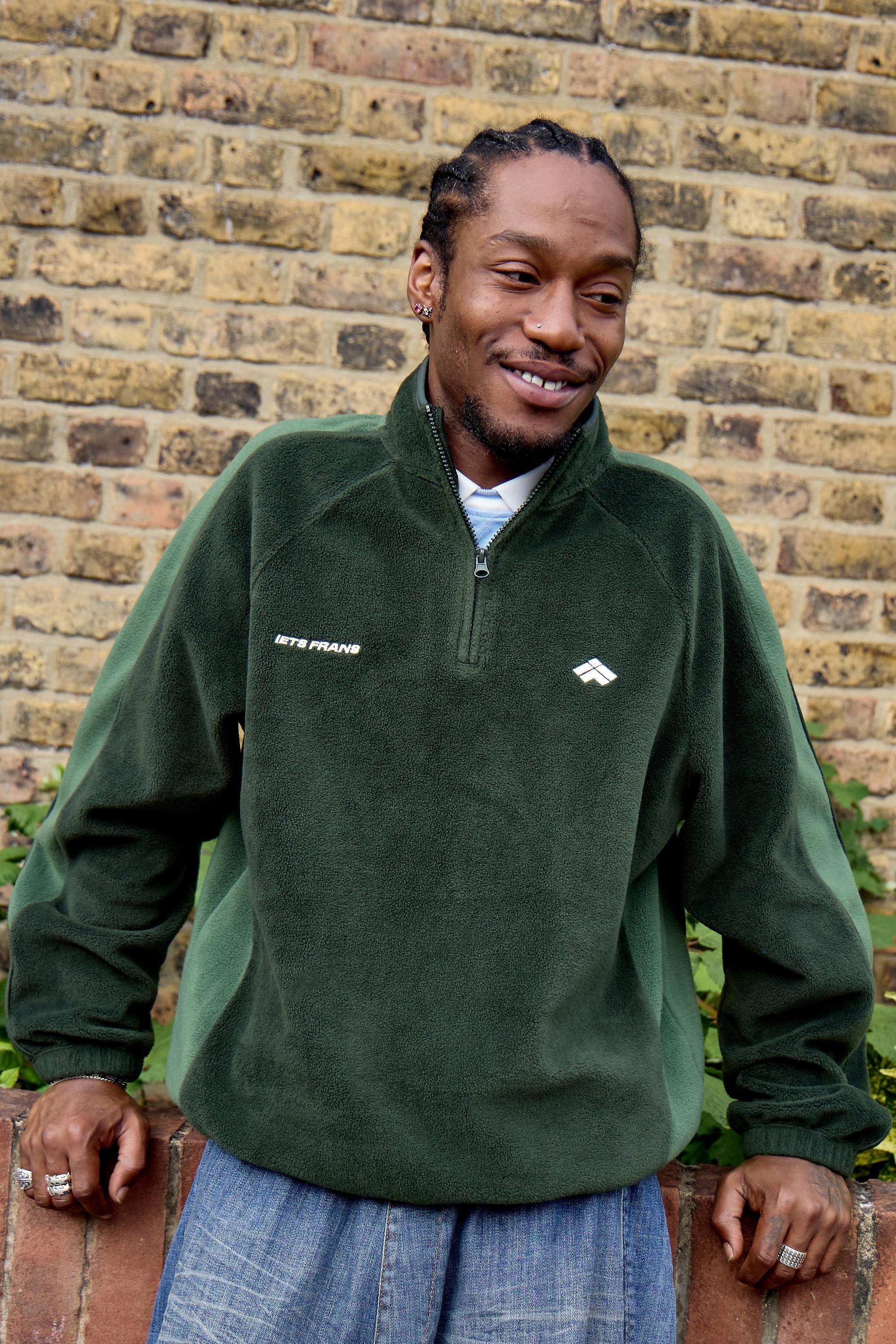 iets frans... Panel Football Fleece, Green, D GREEN, large image number 0