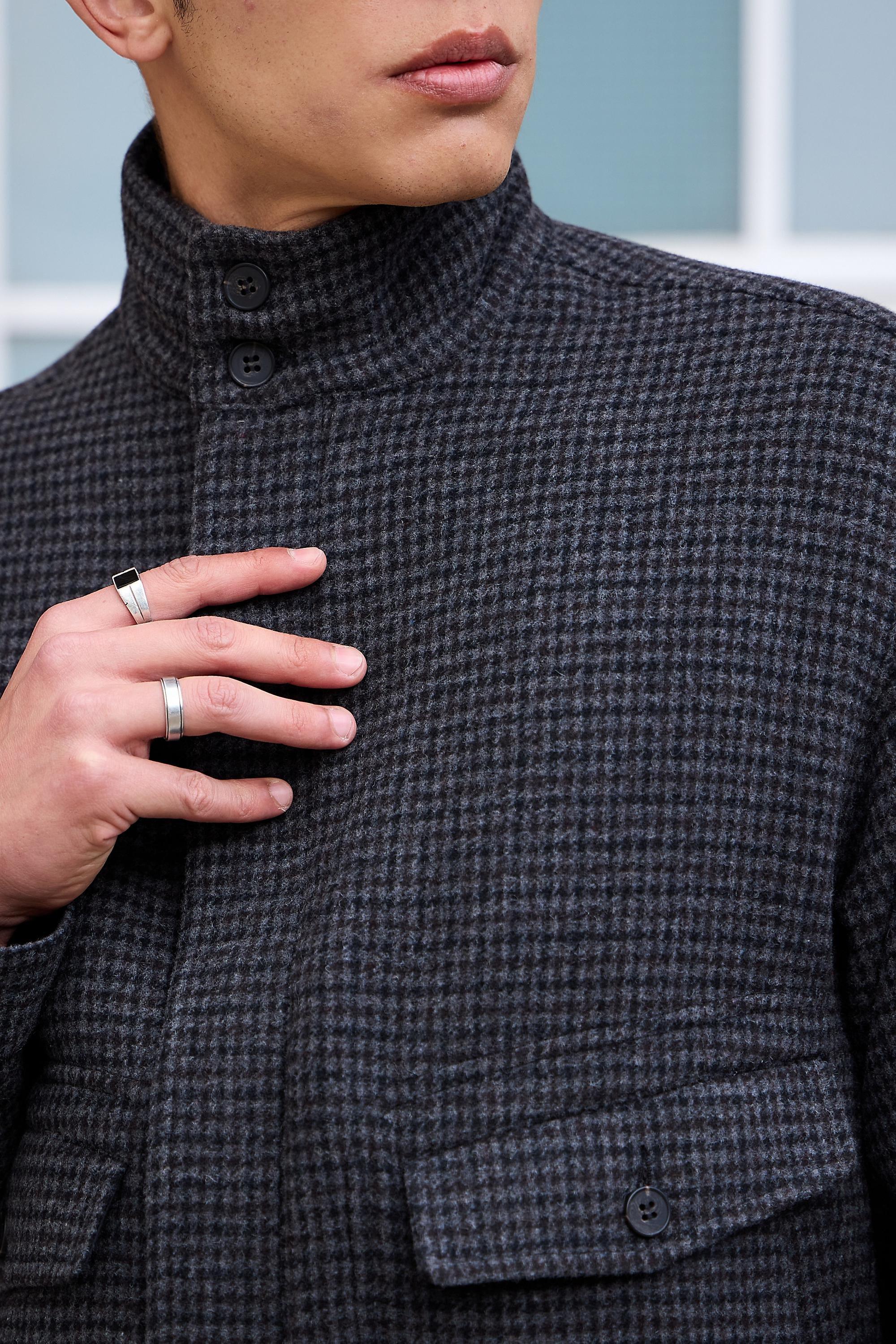 تسوق Loom Hazza Melton Check Brushed Coat Urban Outfitters | أزاديا ...