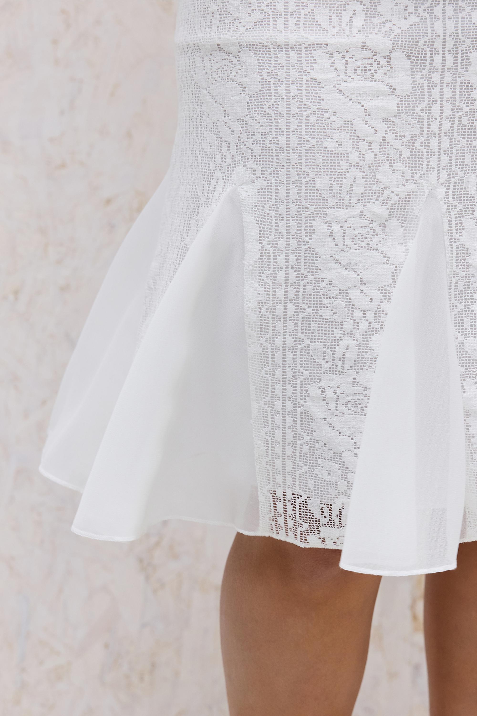 White Motel White Saiwa Lace Skirt, WHT, large image number 2
