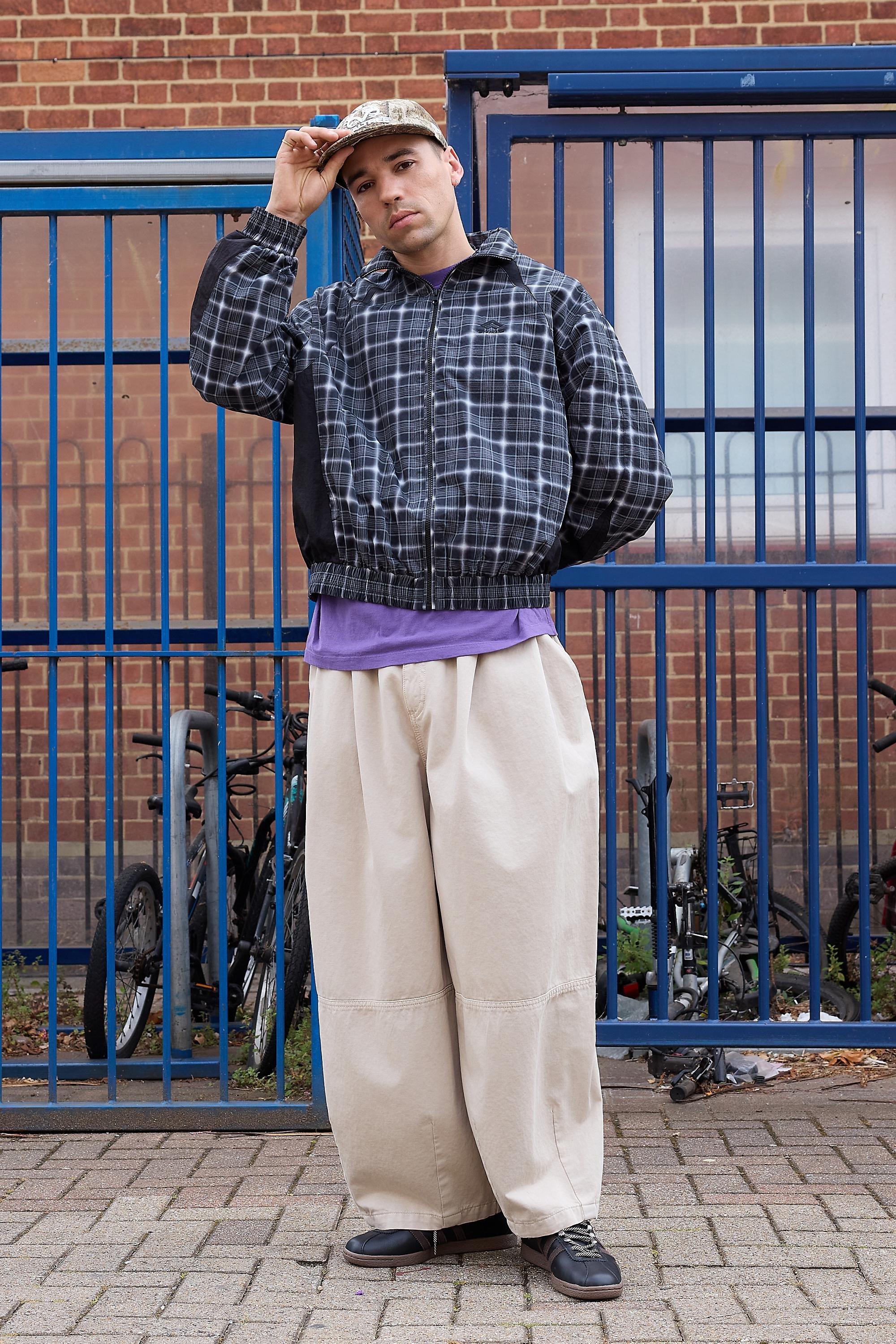 Urban Outfitters iets frans... Cody Check Track Jacket, Blue | Azadea UAE
