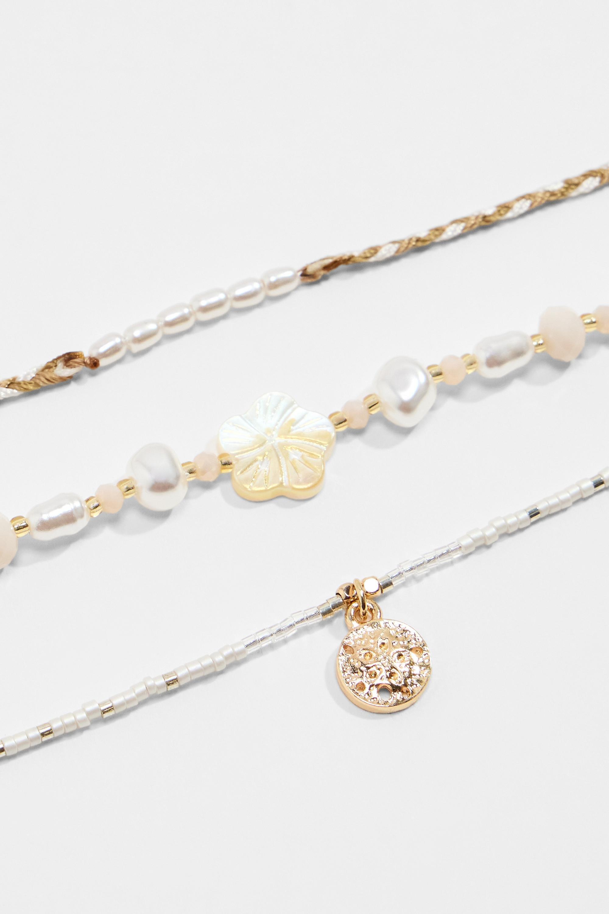 Gold Silence + Noise Beach Charm Layered Necklaces, Set Of 3, GOLD, large image number 2