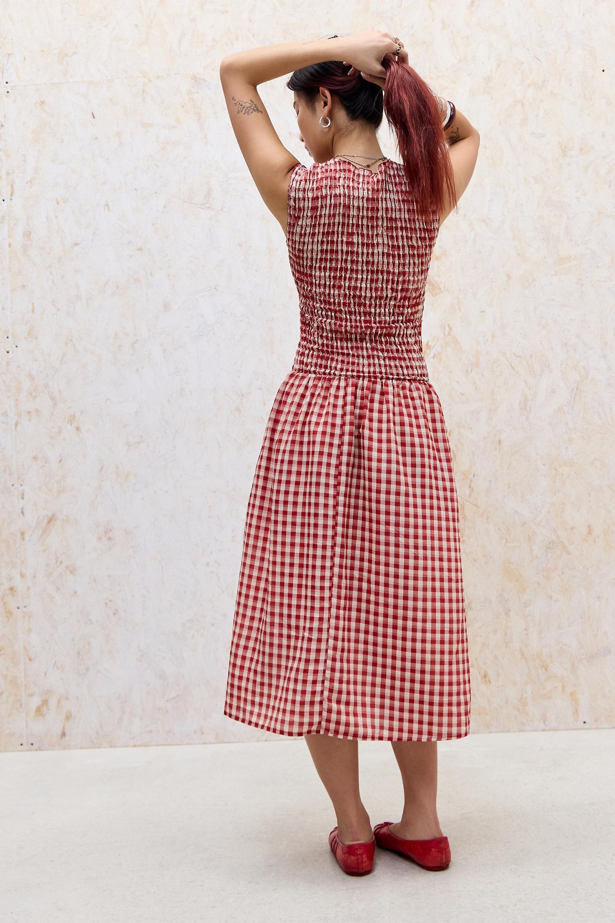 Red Daisy Street Baye Midi Dress, RED, large image number 3