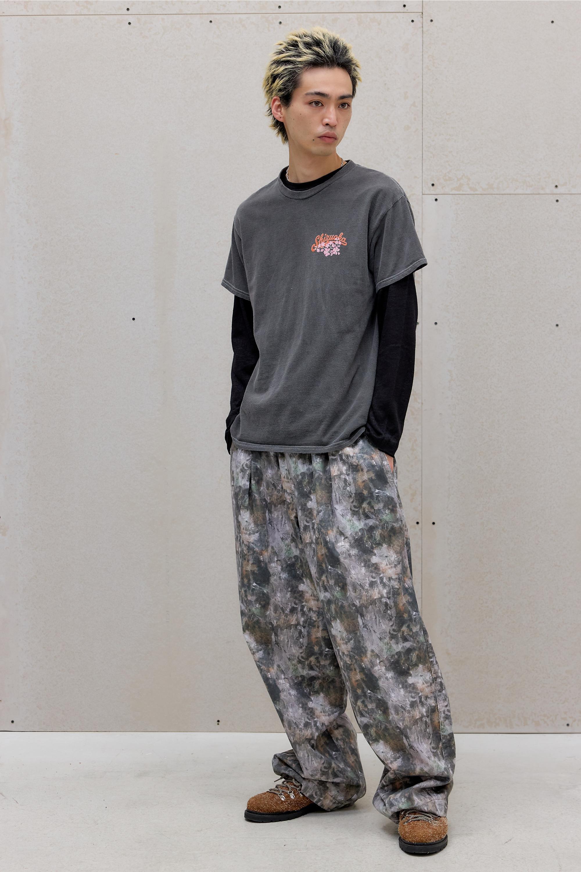 Black Uo Japanese Floral Surf T-Shirt, BLK, medium
