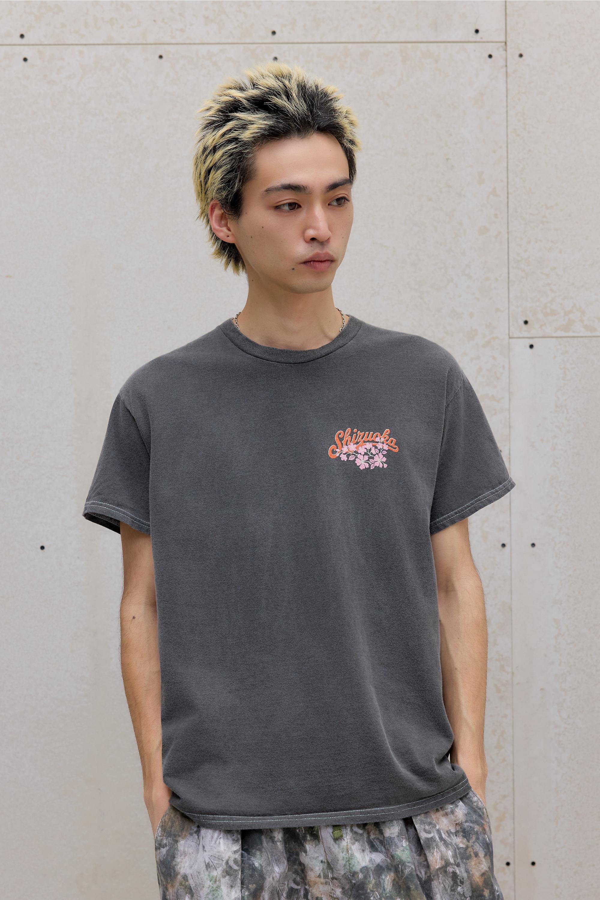 Black Uo Japanese Floral Surf T-Shirt, BLK, large image number 2