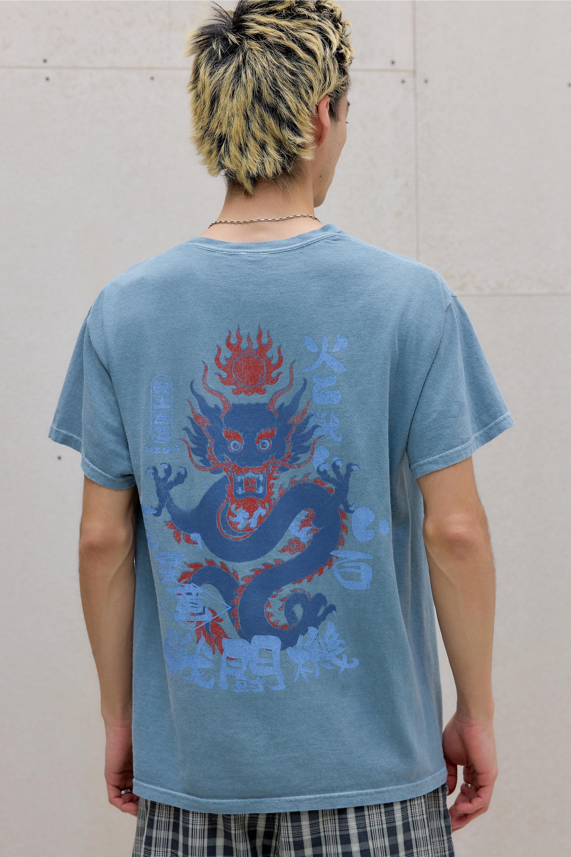 Blue Uo Blue Dragon Sun T-Shirt, BLUE, large image number 0
