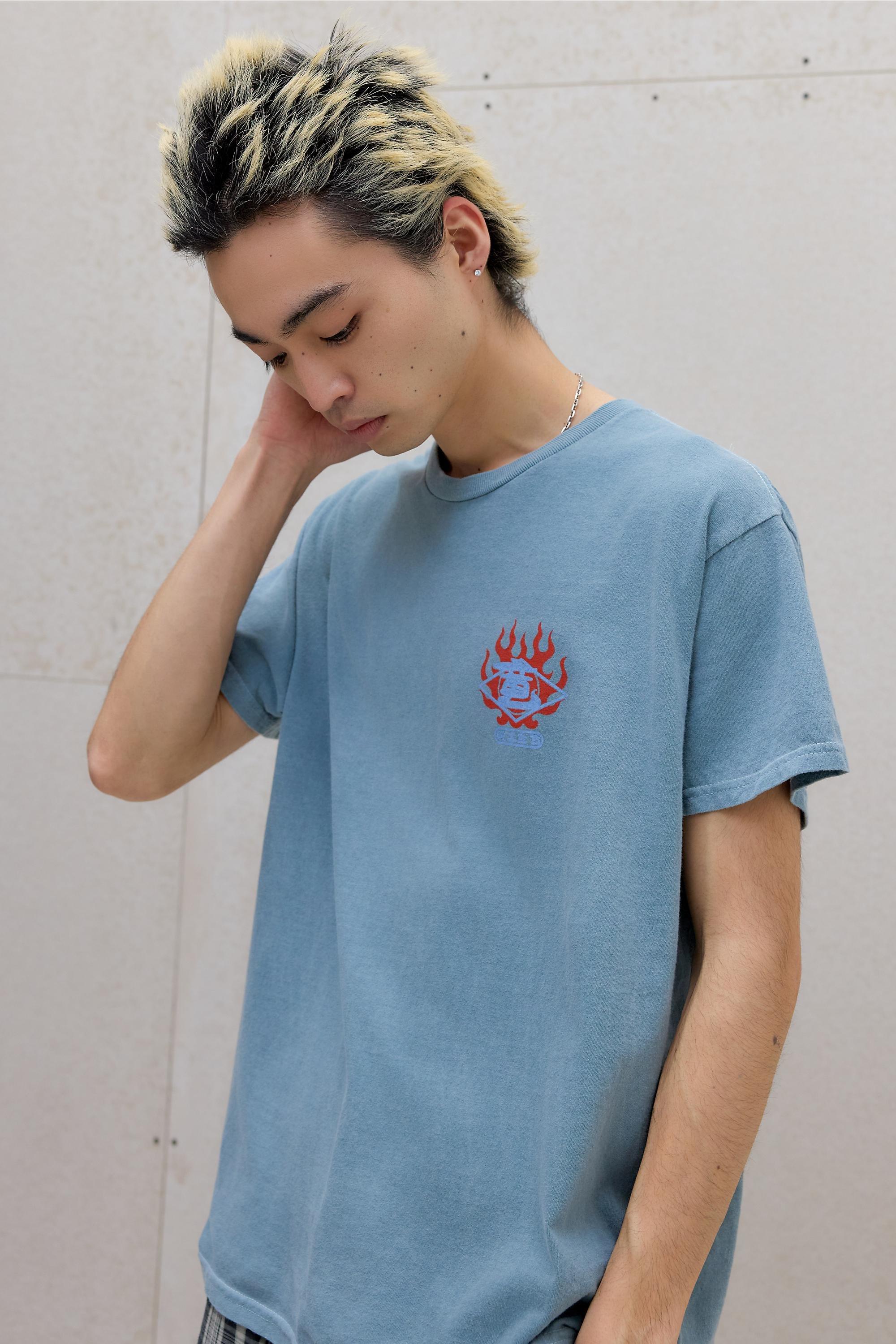 Blue Uo Blue Dragon Sun T-Shirt, BLUE, large image number 2