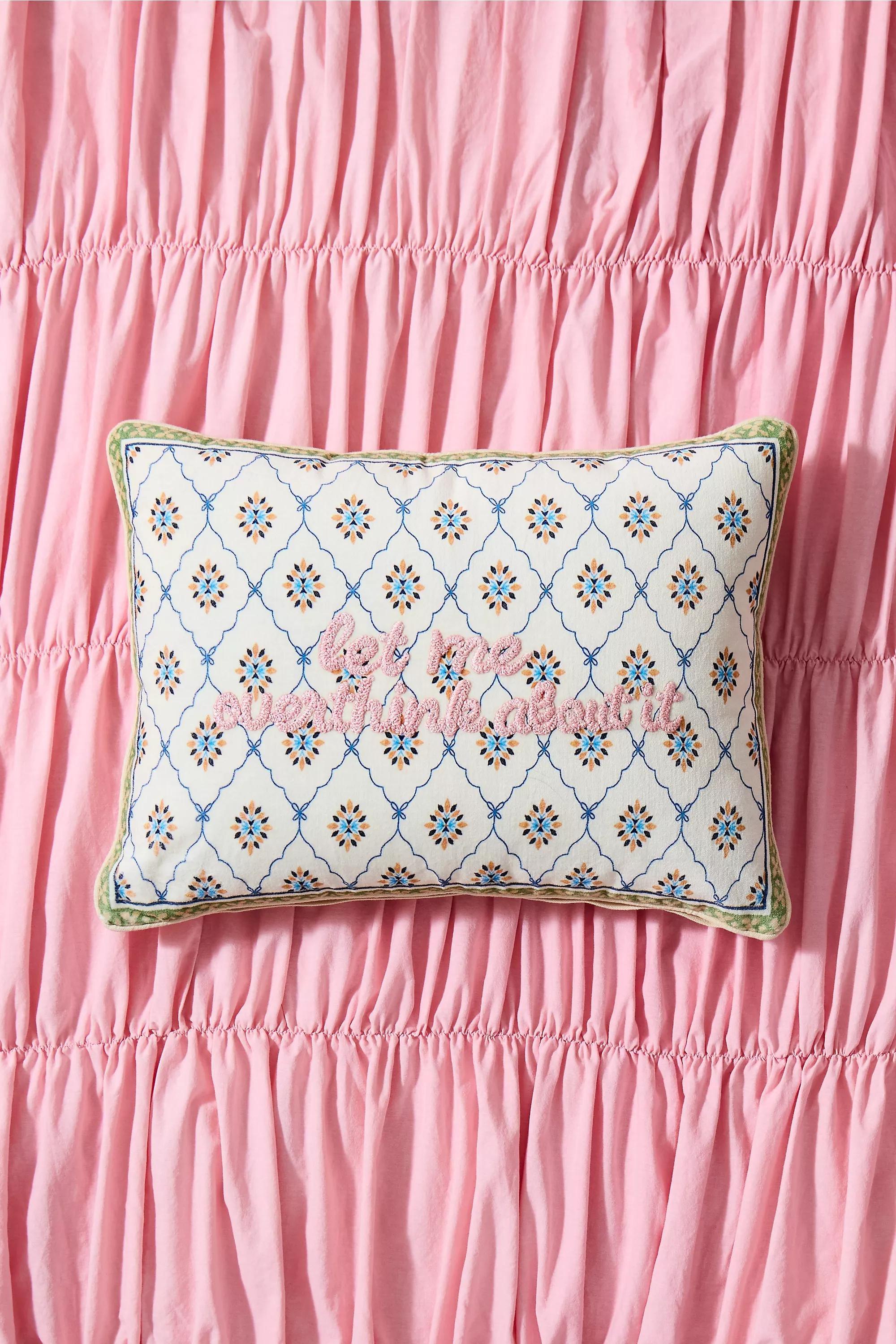 White Let Me Overthink About It Cushion, NEUTR, medium