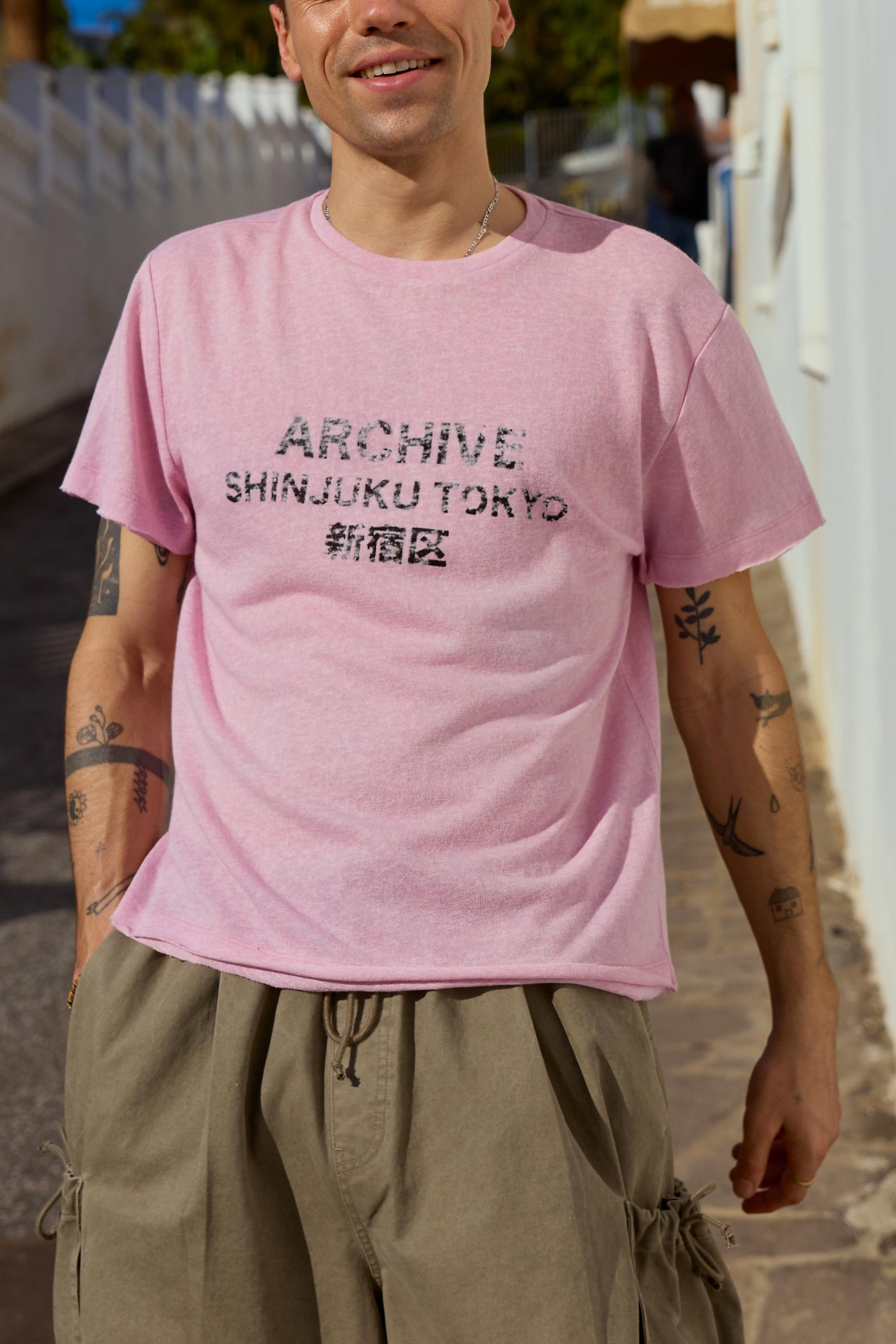 Pink Uo Archive Short Sleeve Slub T-Shirt, PINK, large image number 0