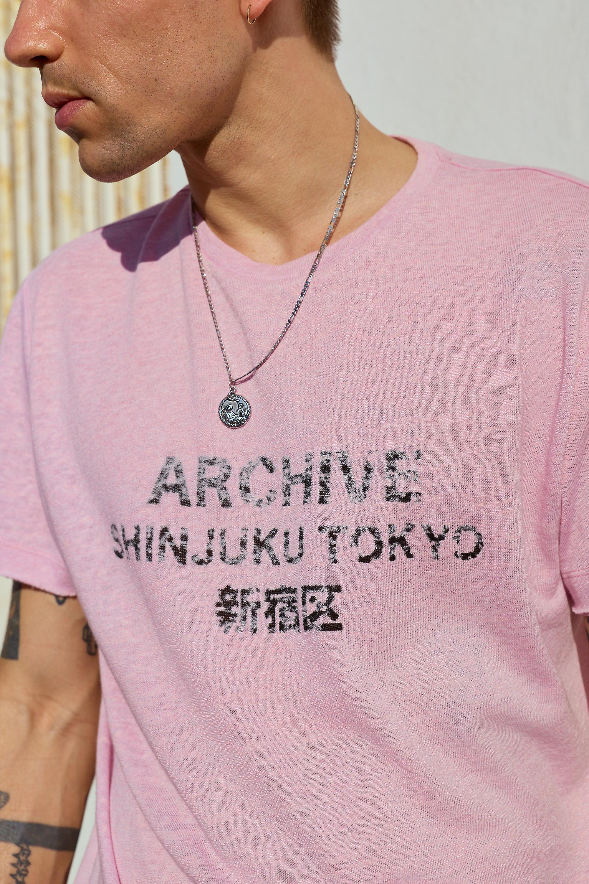 Pink Uo Archive Short Sleeve Slub T-Shirt, PINK, large image number 2