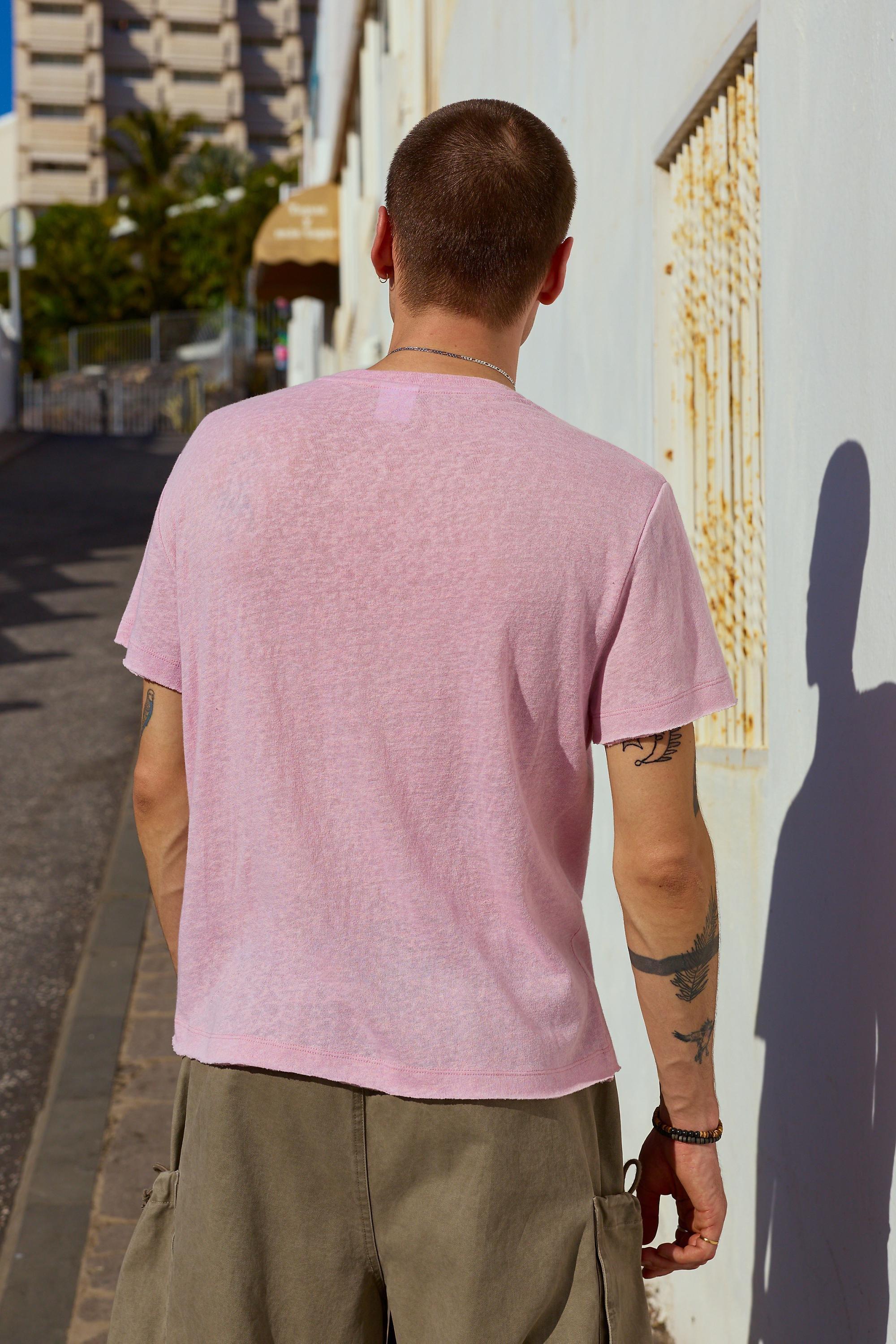Pink Uo Archive Short Sleeve Slub T-Shirt, PINK, large image number 3