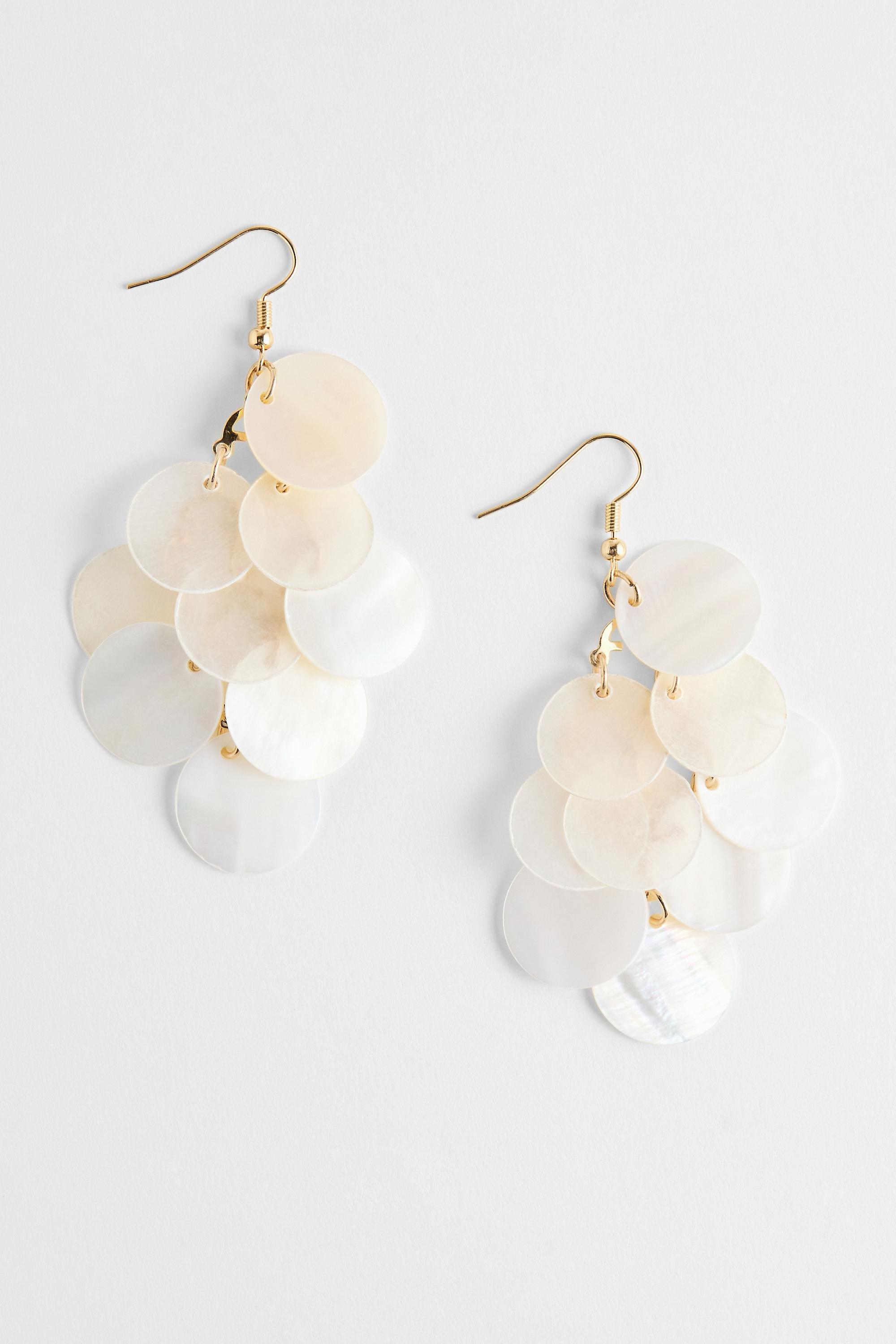 White Silence + Noise Holiday Shell Earrings, WHT, large image number 0