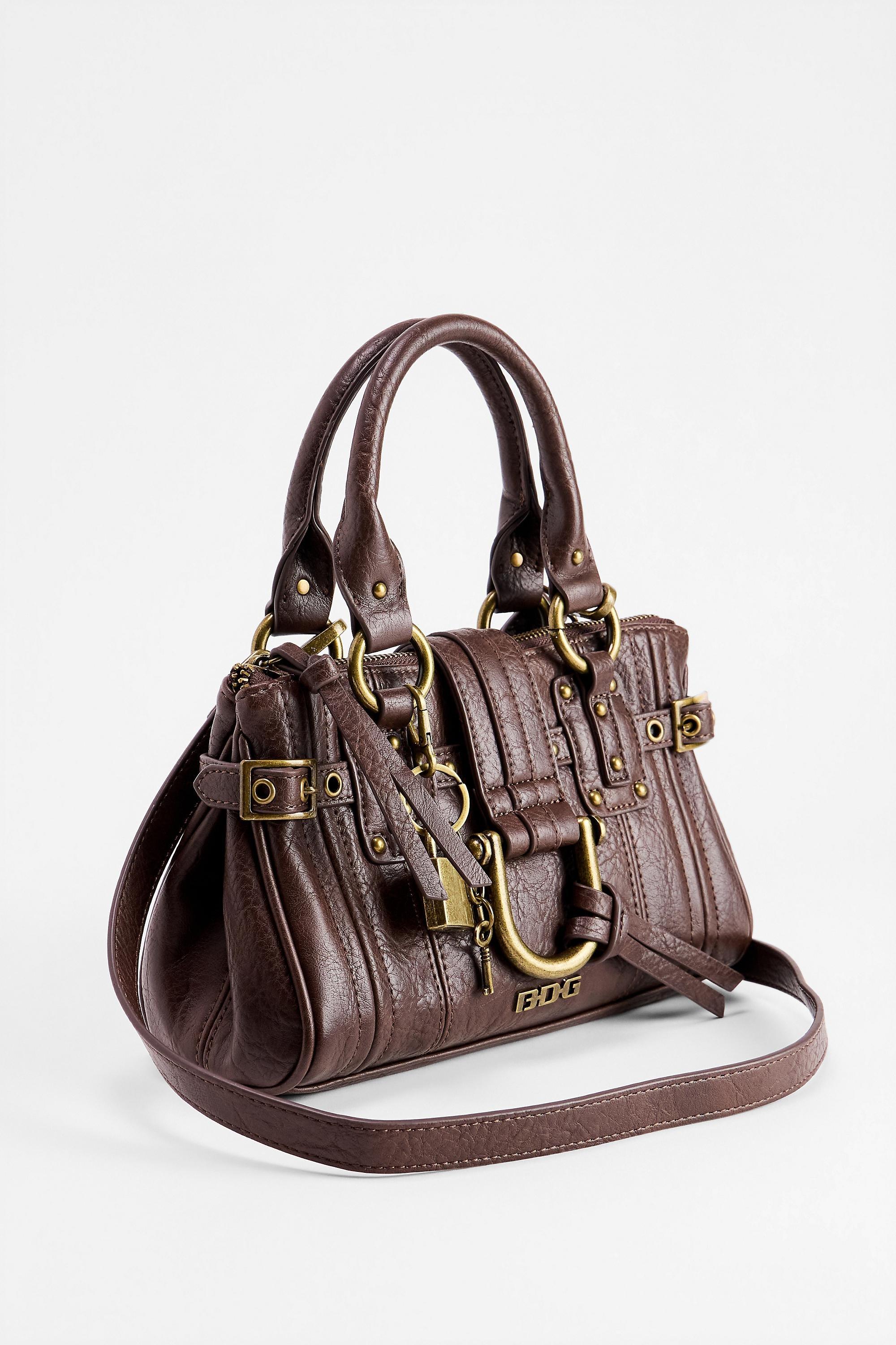 Brown Bdg Mini Karlie Lock Bag, BRN, large image number 2