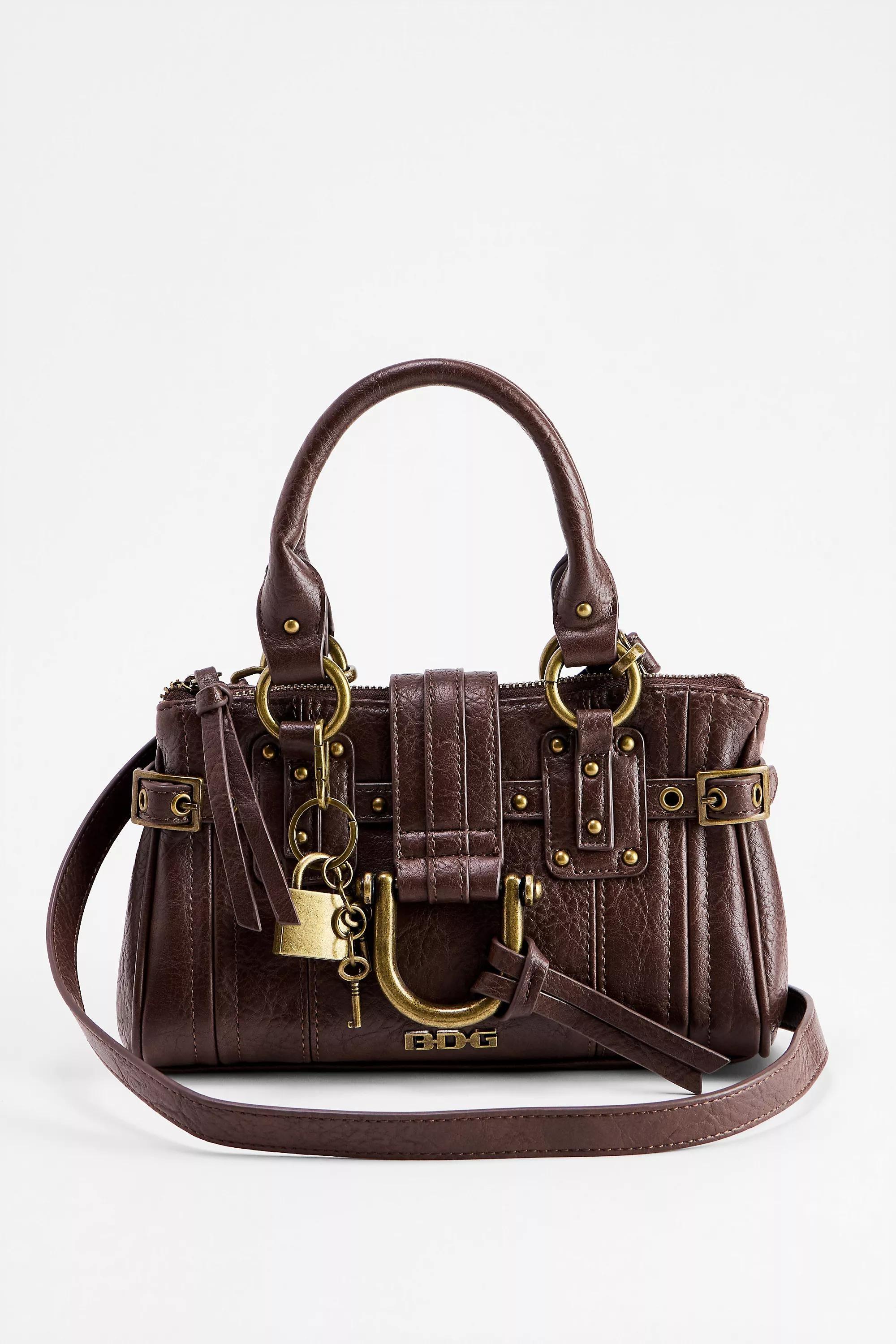 Brown Bdg Mini Karlie Lock Bag, BRN, large image number 3