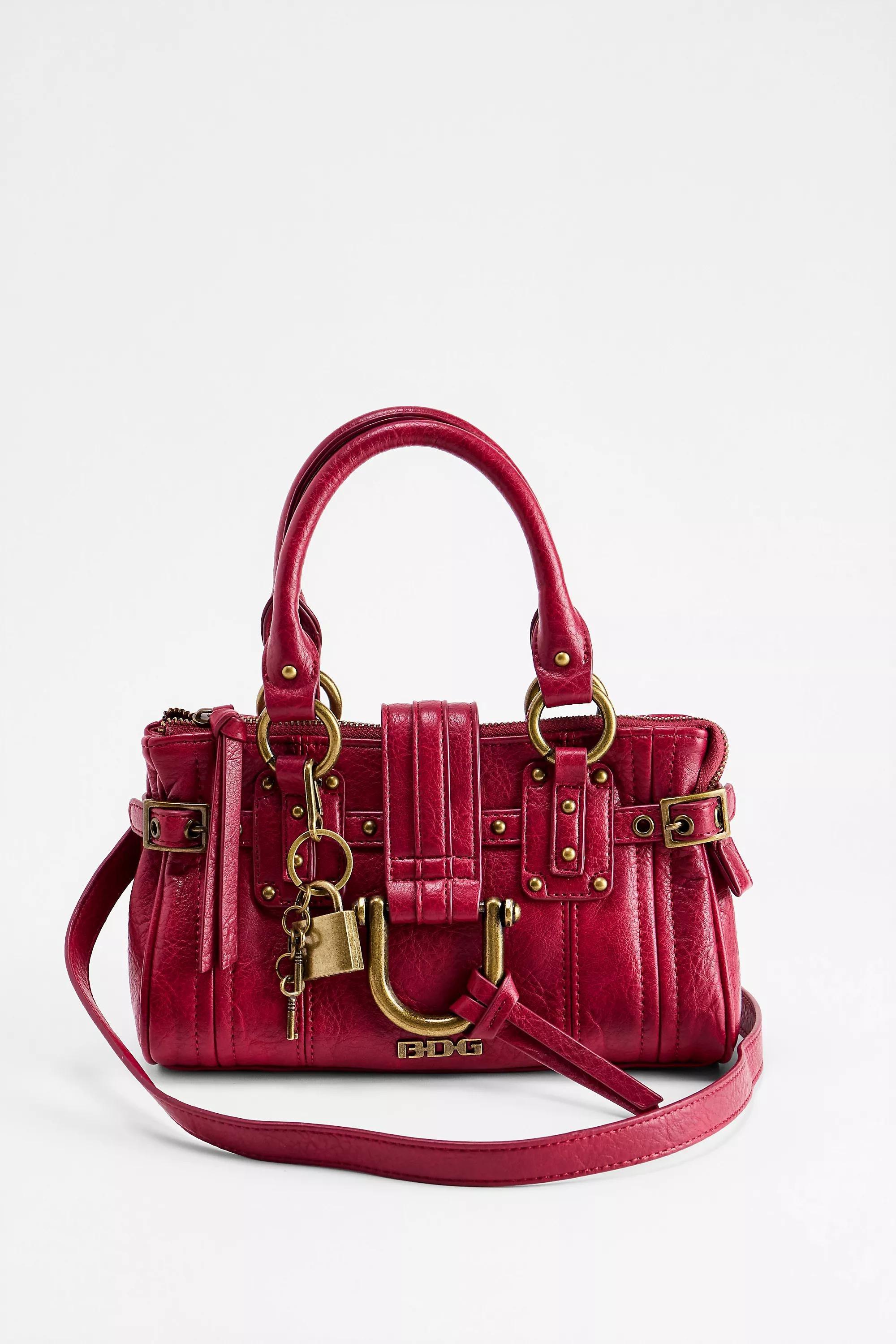 Red Bdg Mini Karlie Lock Bag, RED, large image number 3