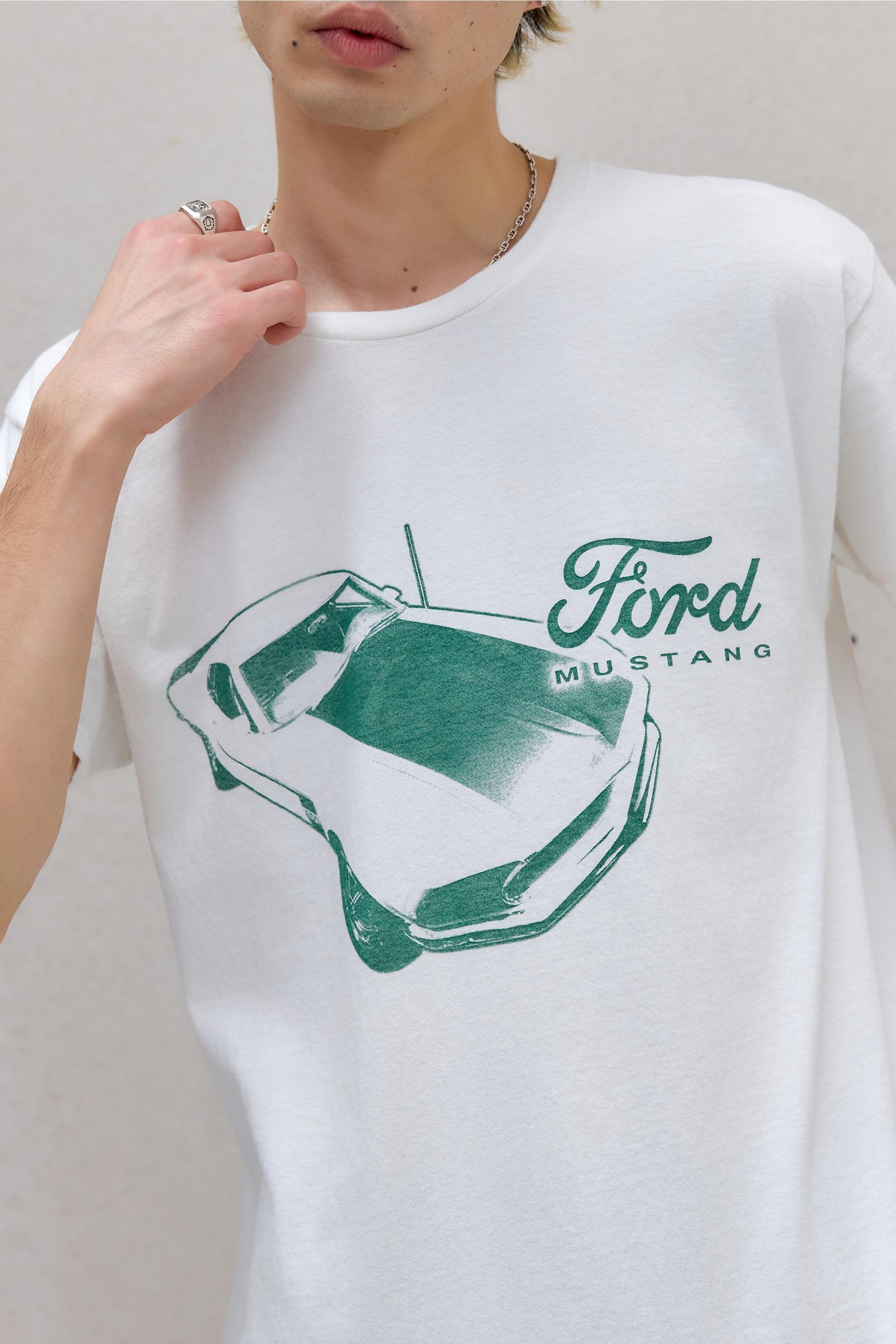 White Uo Ford Mustang T-Shirt, WHT, large image number 0