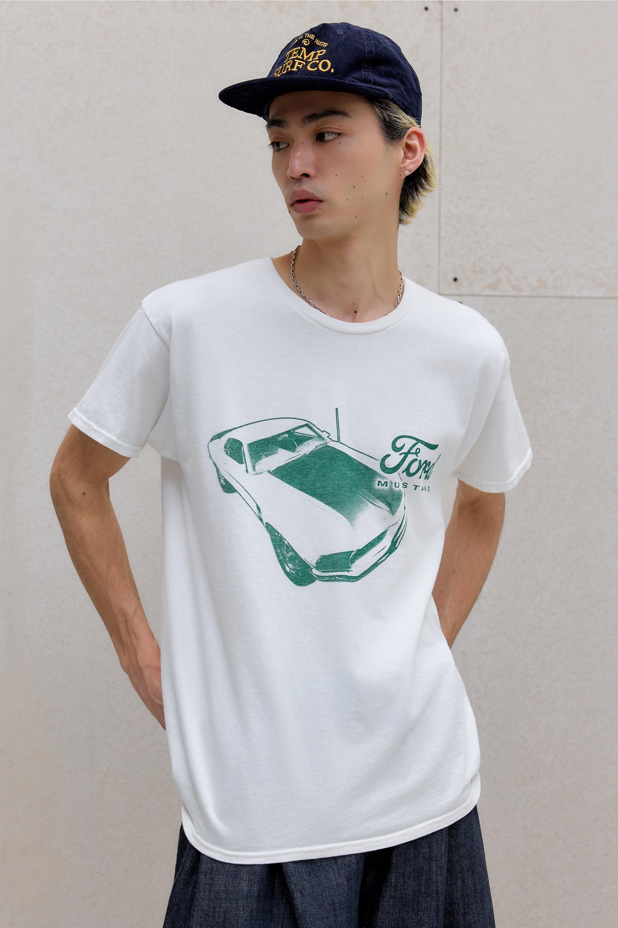 White Uo Ford Mustang T-Shirt, WHT, large image number 1