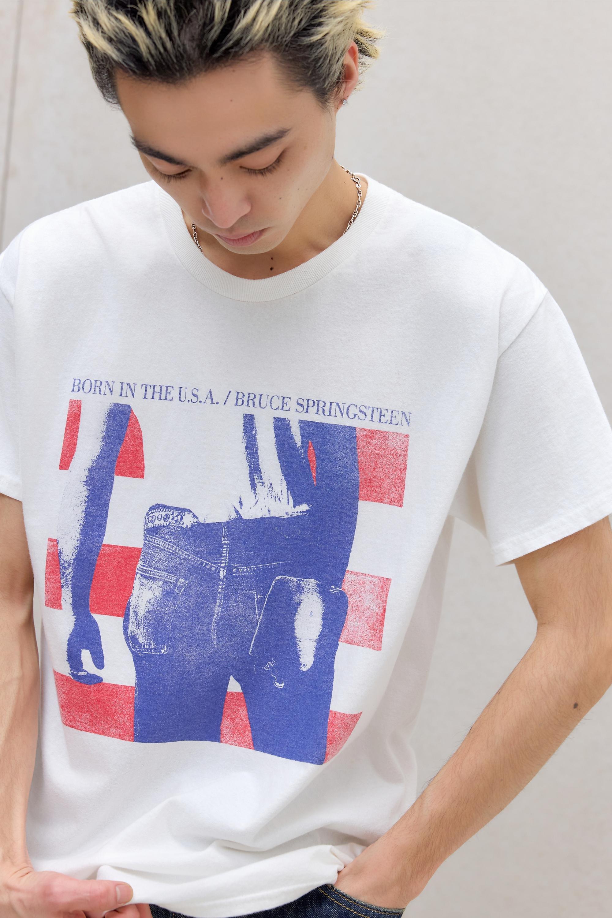 White Uo Ecru Bruce Springsteen T-Shirt, CREME, large image number 1