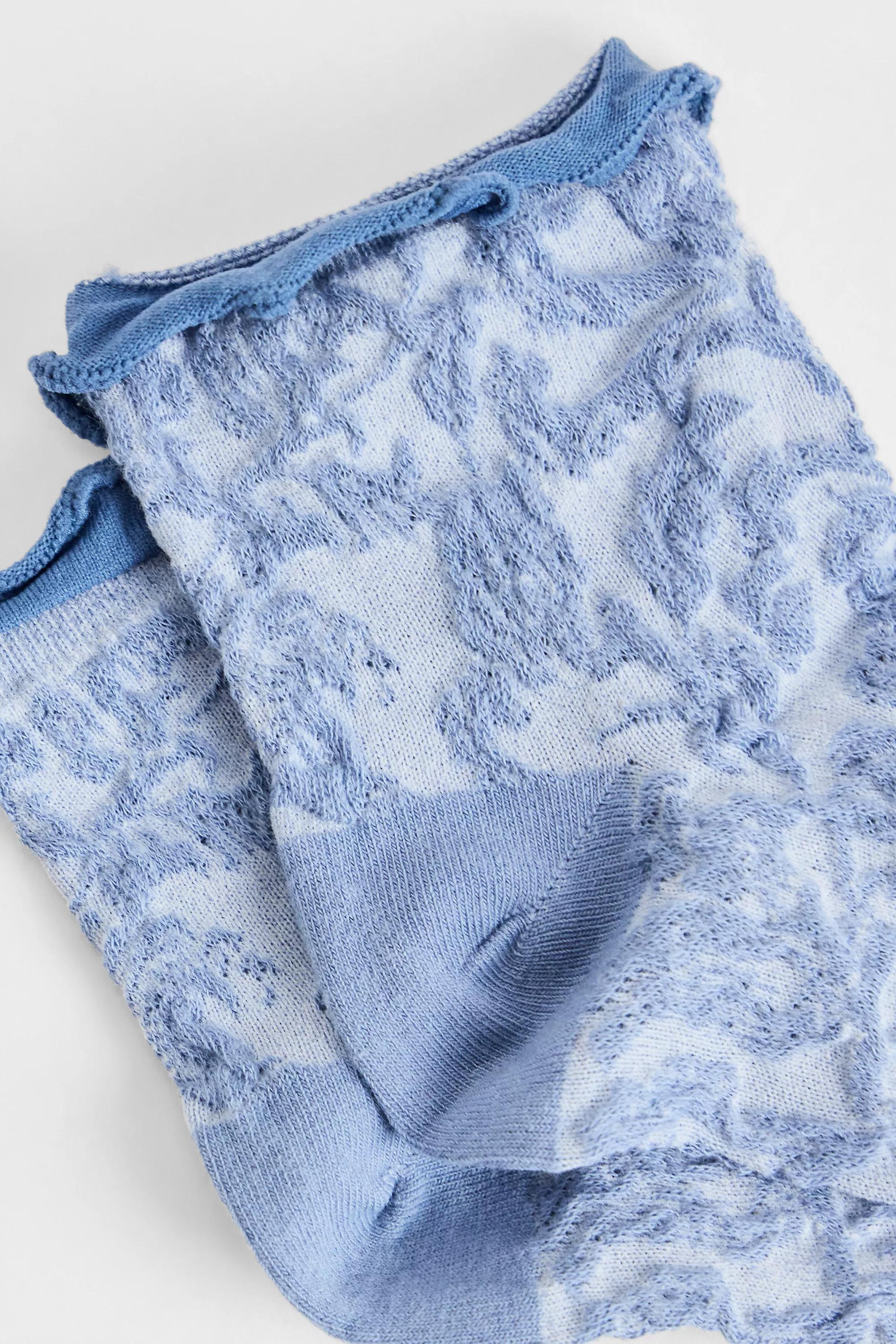 Blue Out From Under Tapestry Floral Socks, BLUE, large image number 2
