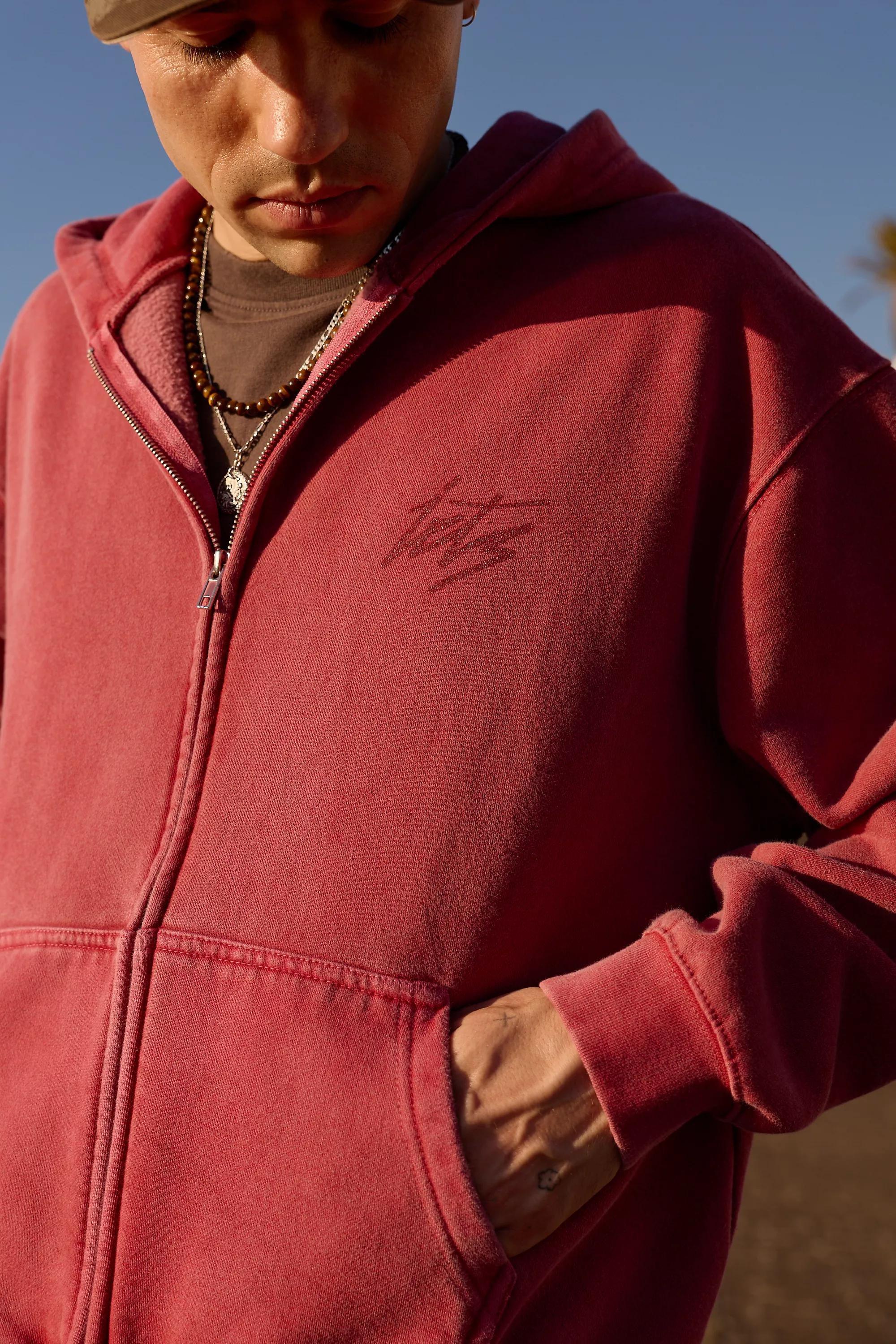 Red iets frans... Script Zip-Through Hoodie, RASP, large image number 2