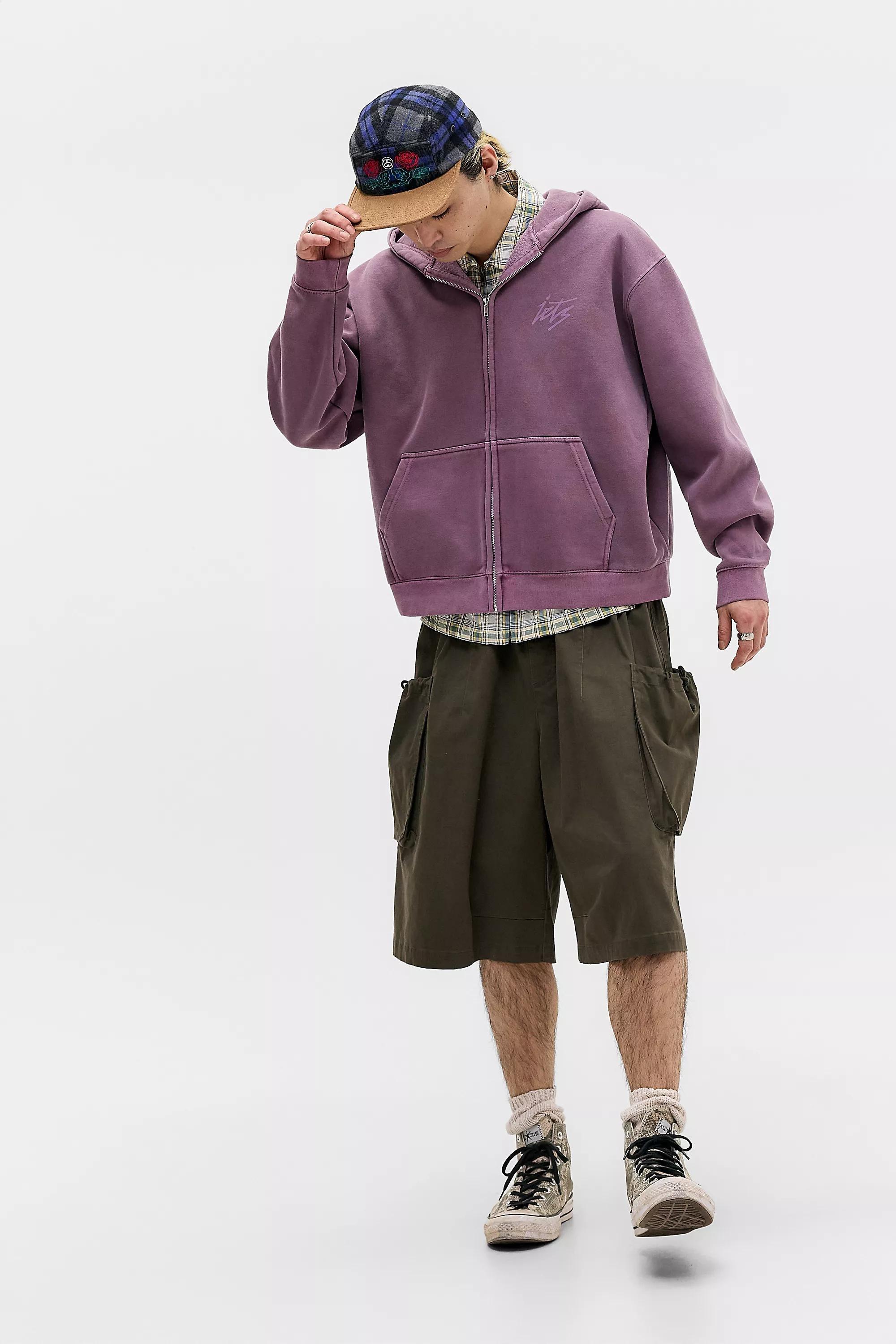 Purple iets frans...Script Zip-Through Hoodie, PURP, large image number 1