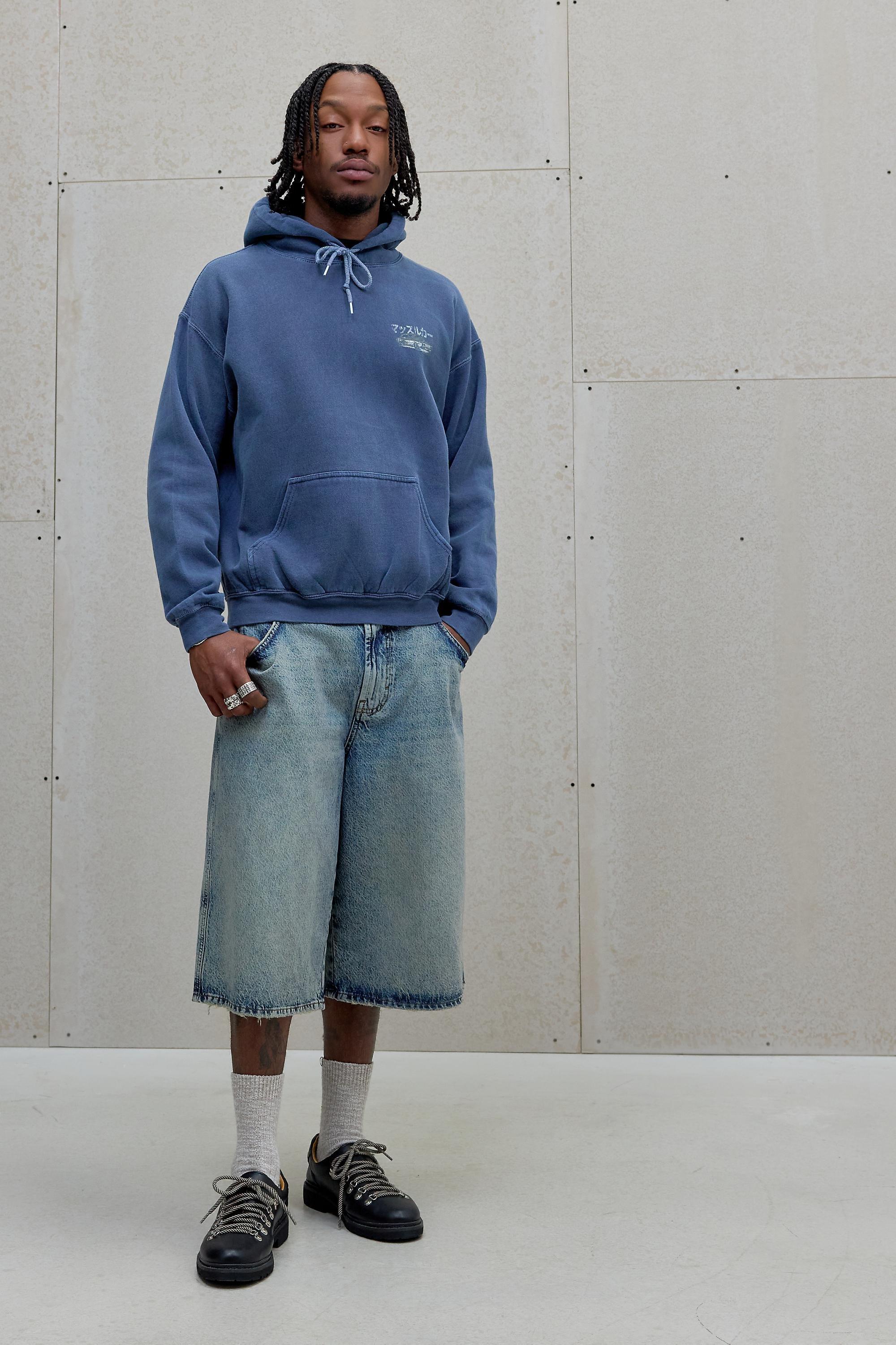 Blue Uo Blue Big Block Car Hoodie, BLUE, large image number 2