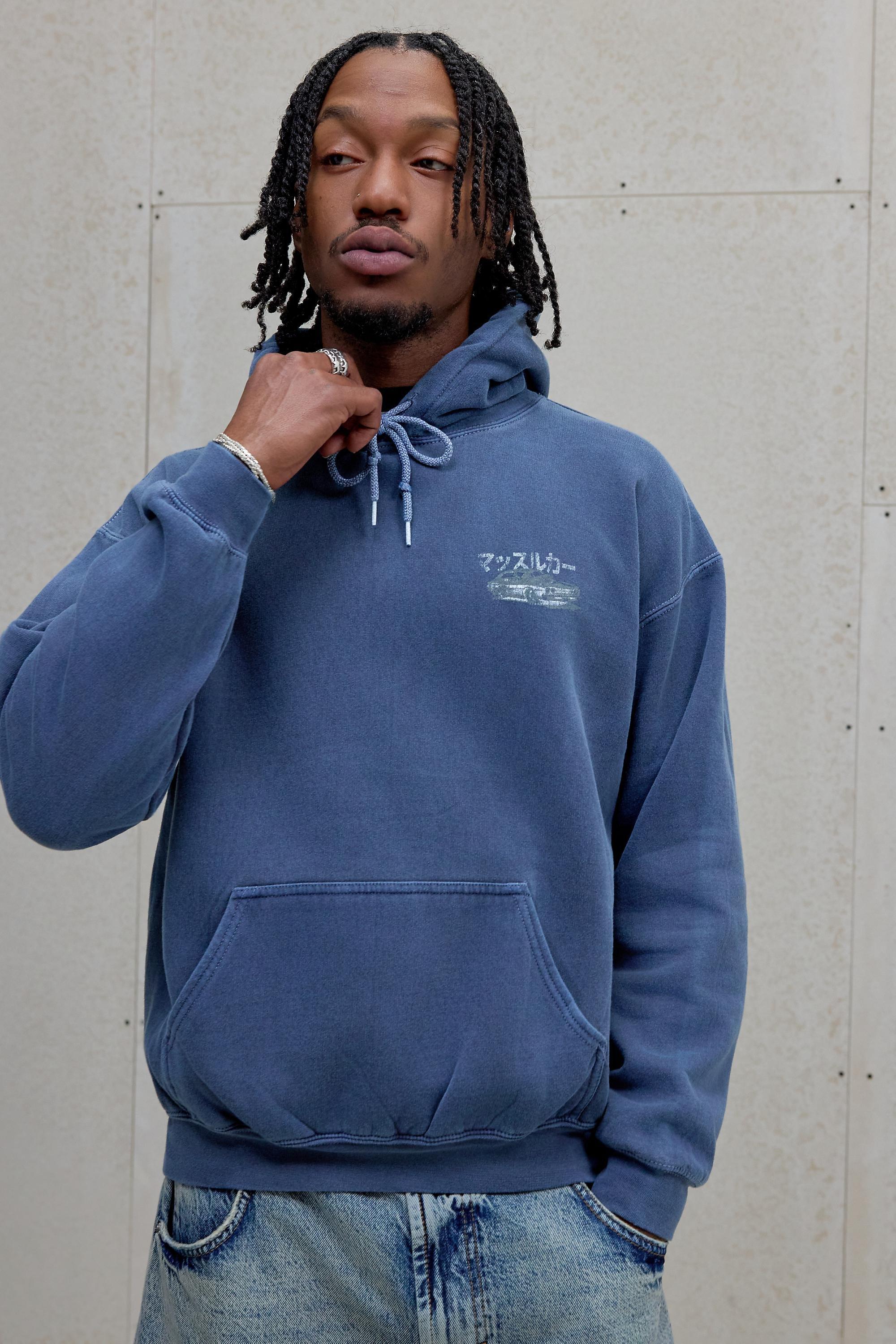 Blue Uo Blue Big Block Car Hoodie, BLUE, large image number 3