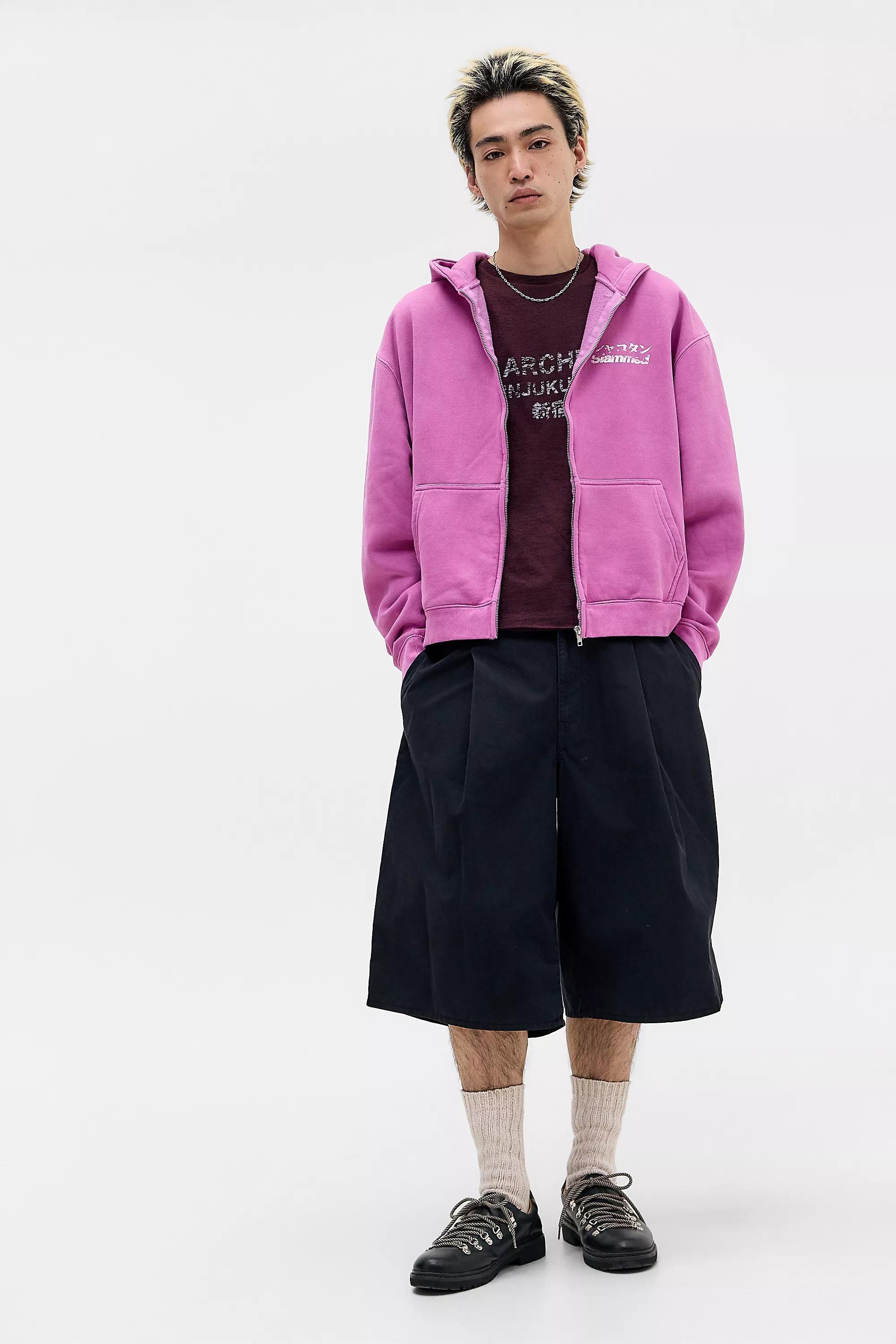 Pink iets frans... Script Zip-Through Hoodie, PINK, large image number 2